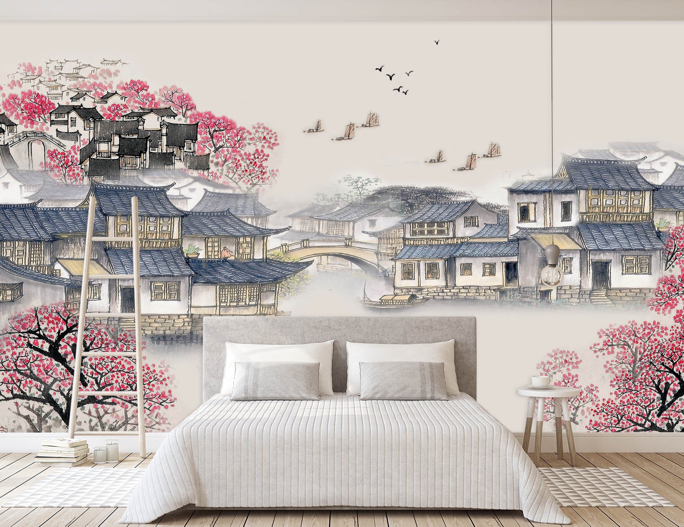 3D Water Town 1615 Wall Murals Wallpaper AJ Wallpaper 2 