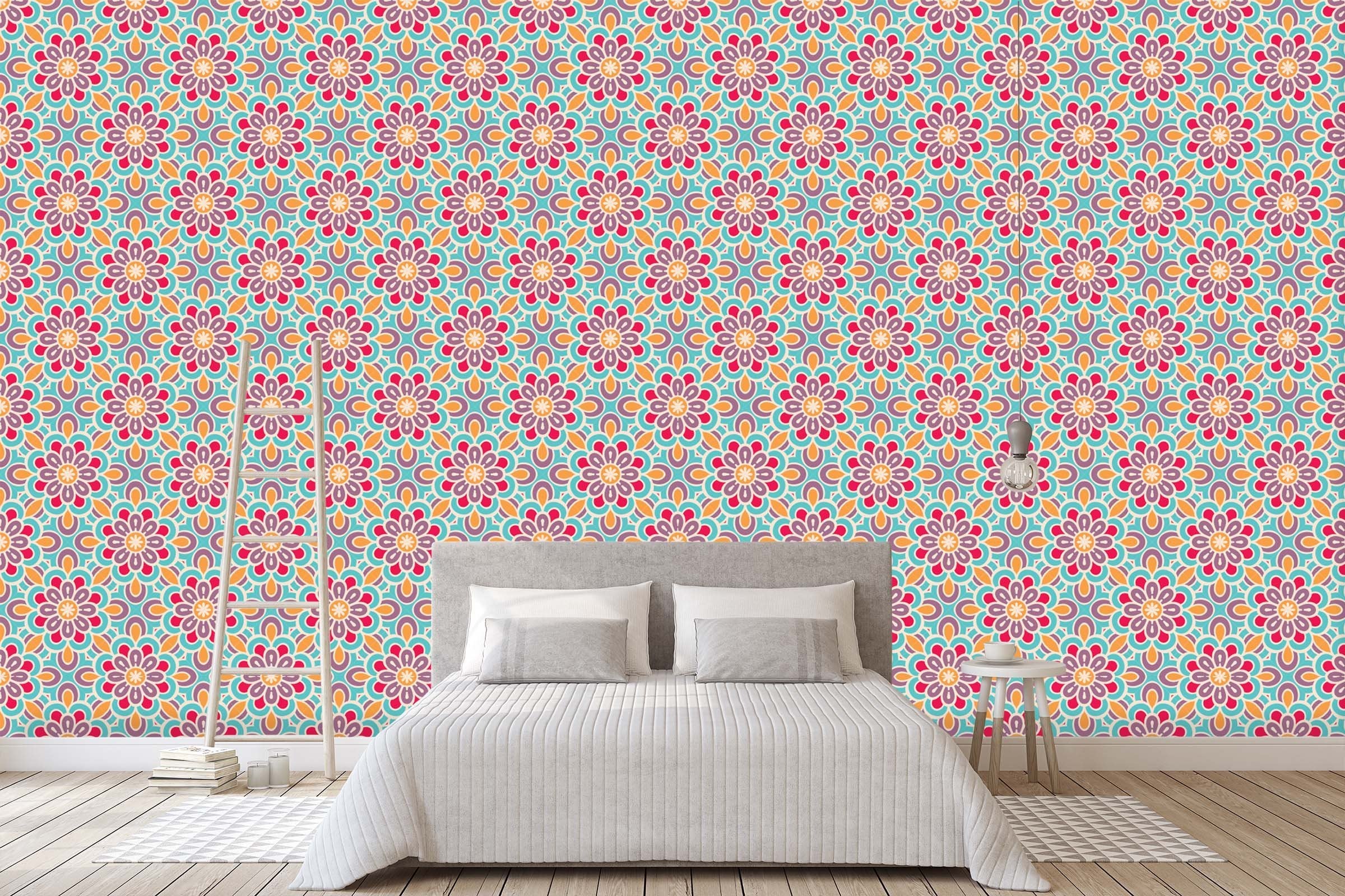 3D Complex Safflower Pattern 558 Wallpaper AJ Wallpaper 