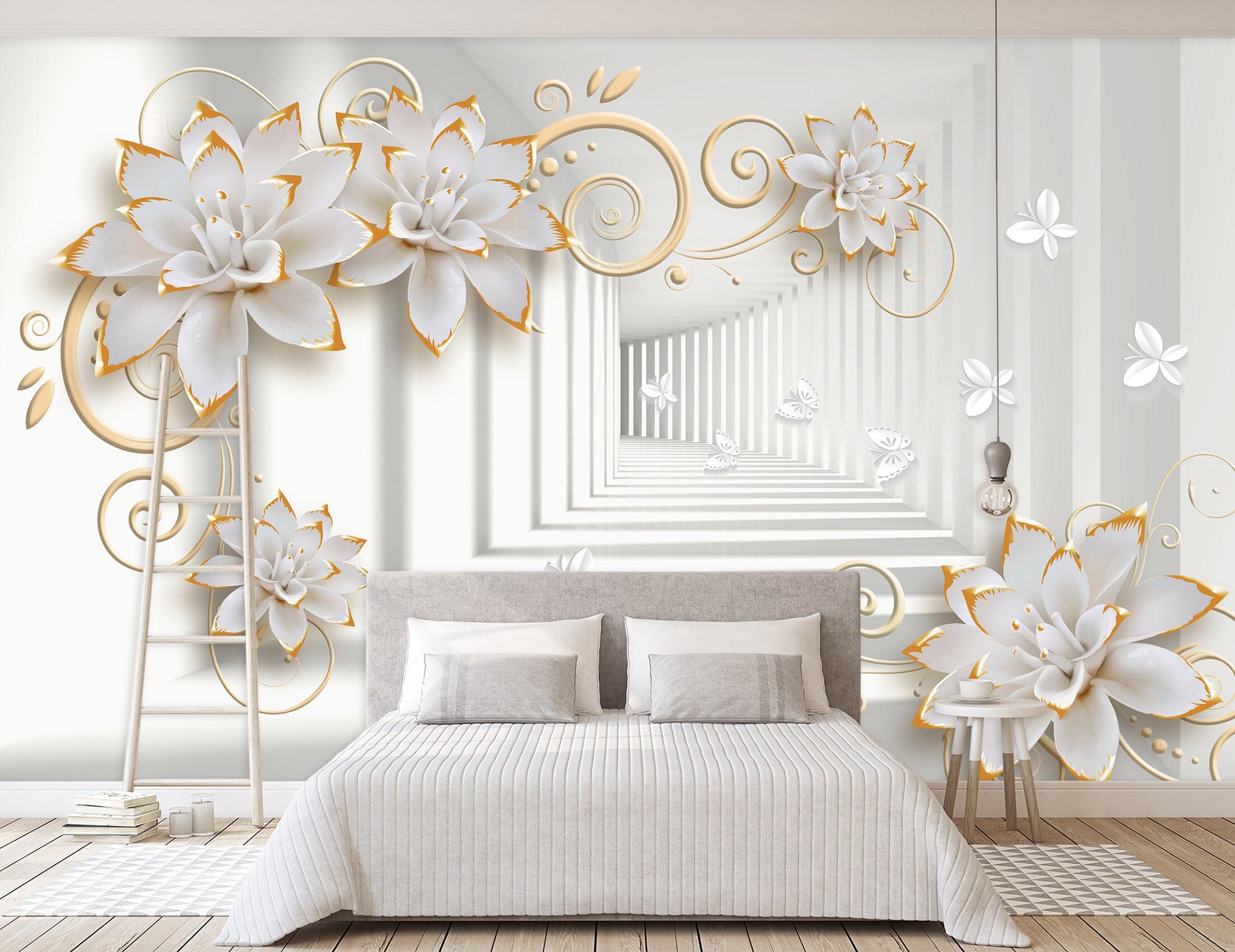 3D Simple Flowers 1527 Wall Murals Wallpaper AJ Wallpaper 2 