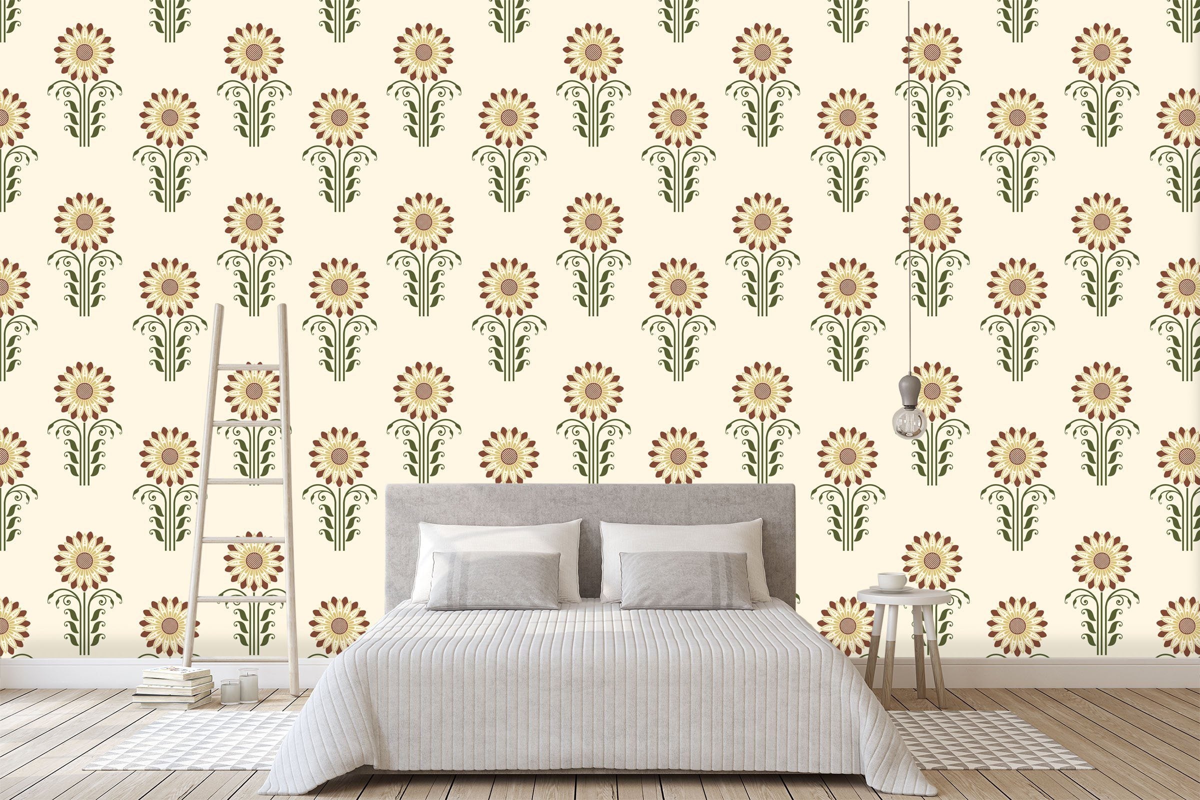 3D Sunflower Pattern 278 Wallpaper AJ Wallpaper 