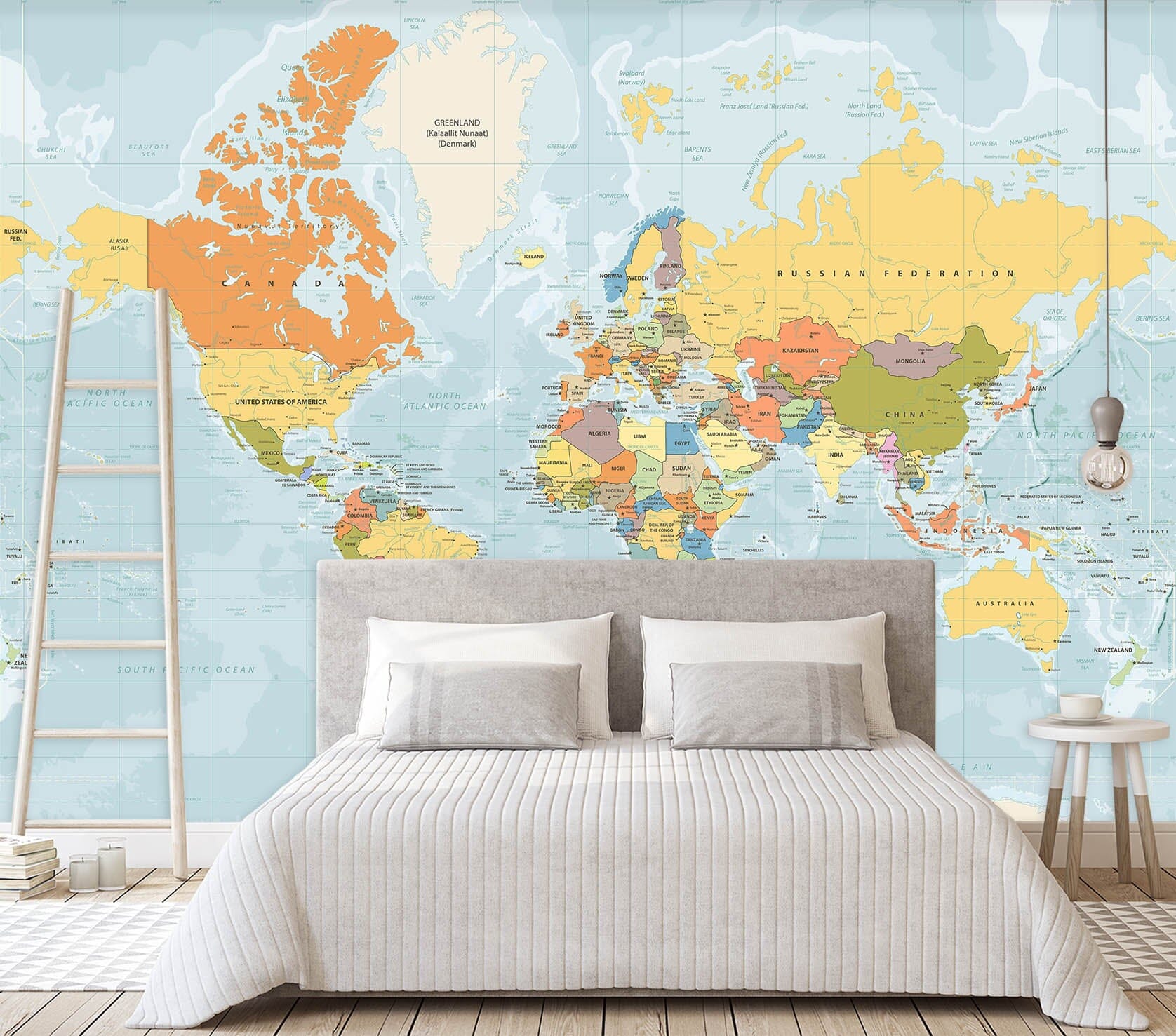 3D Painted World 2111 World Map Wall Murals Wallpaper AJ Wallpaper 2 