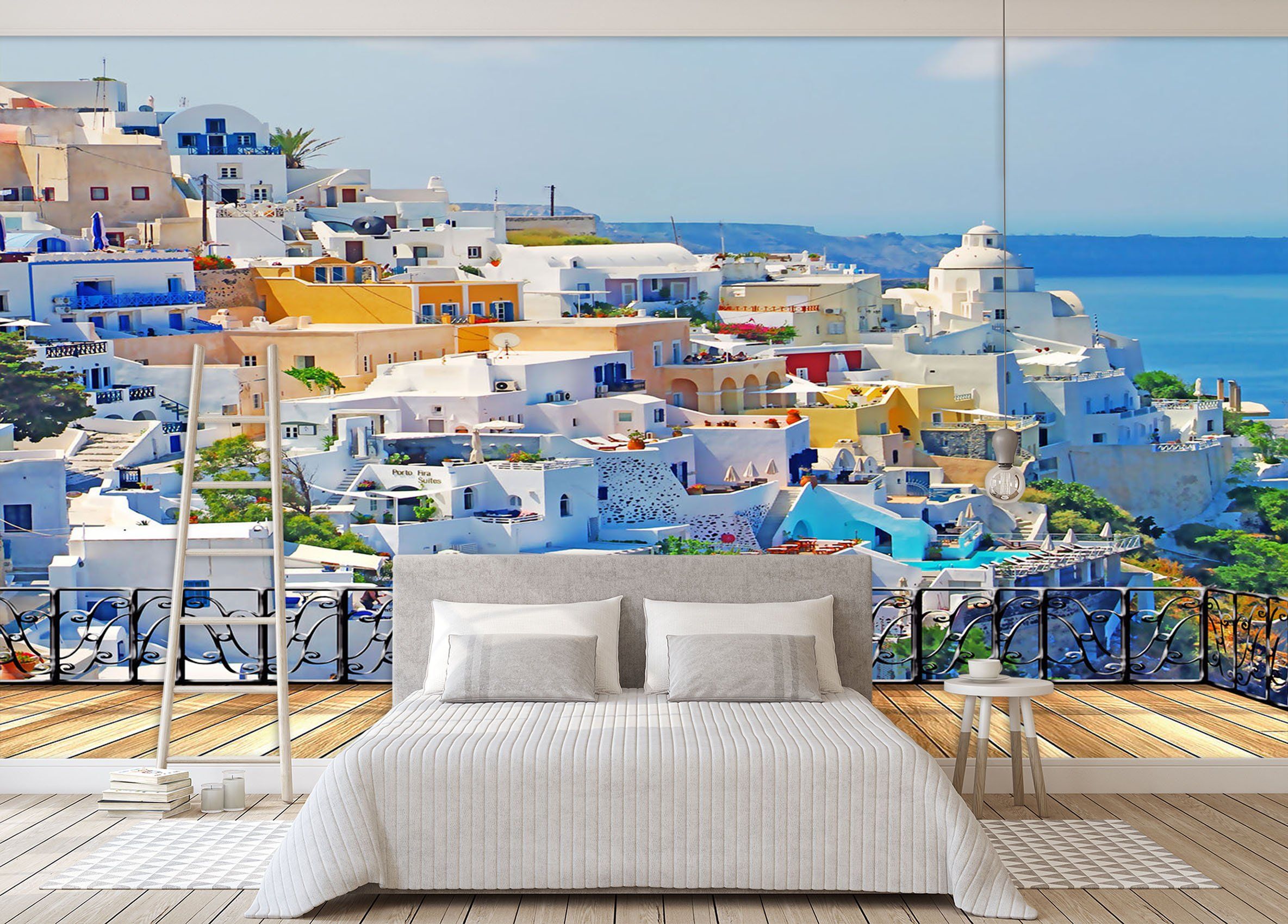 3D Aegean Sea Small Town 483 Wallpaper AJ Wallpaper 2 