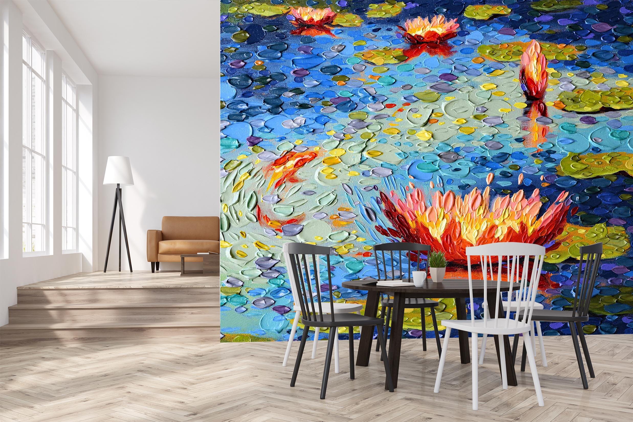 3D Painted Lotus 1406 Dena Tollefson Wall Mural Wall Murals Wallpaper AJ Wallpaper 2 