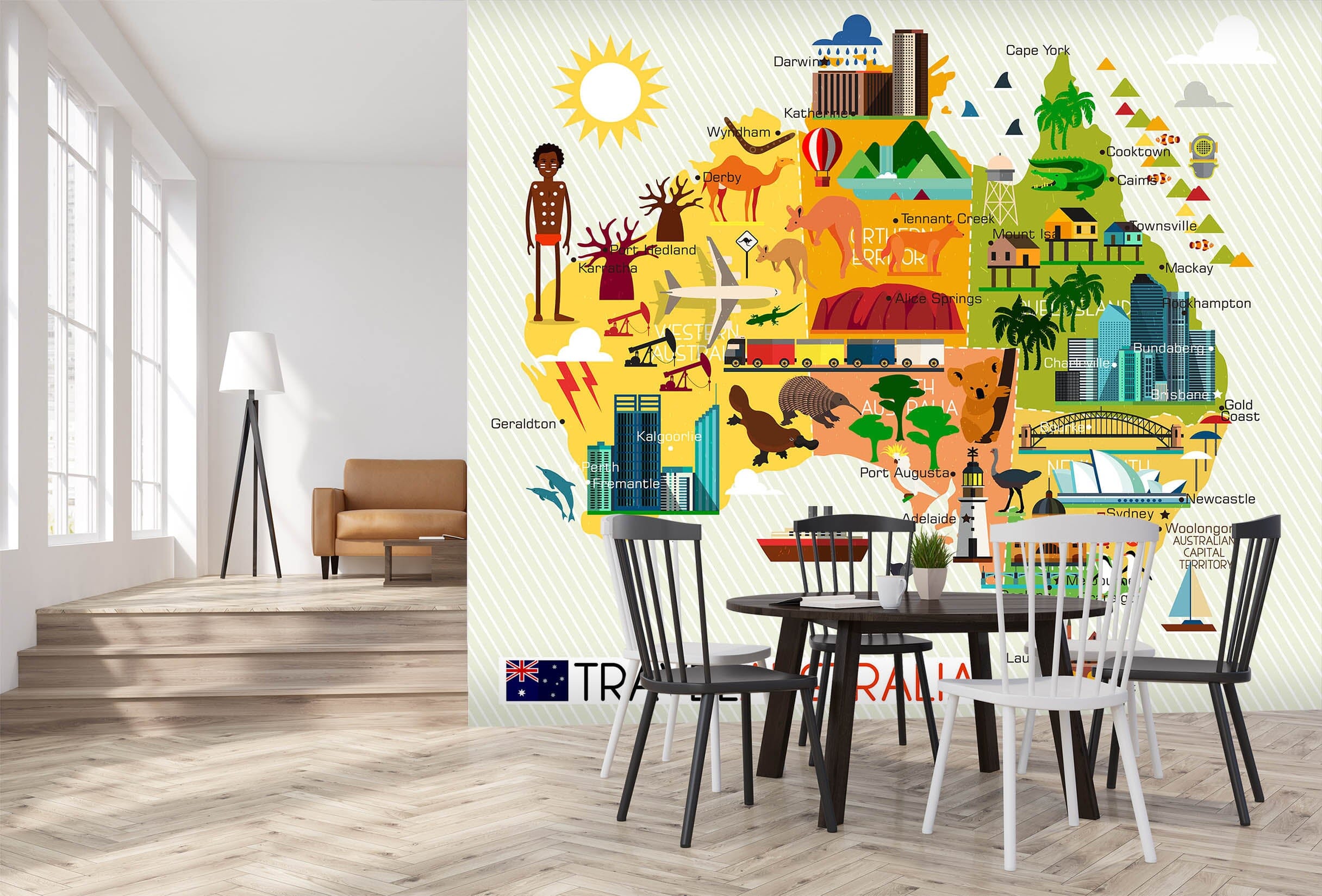 3D Color House 2103 World Map Wall Murals Wallpaper AJ Wallpaper 2 