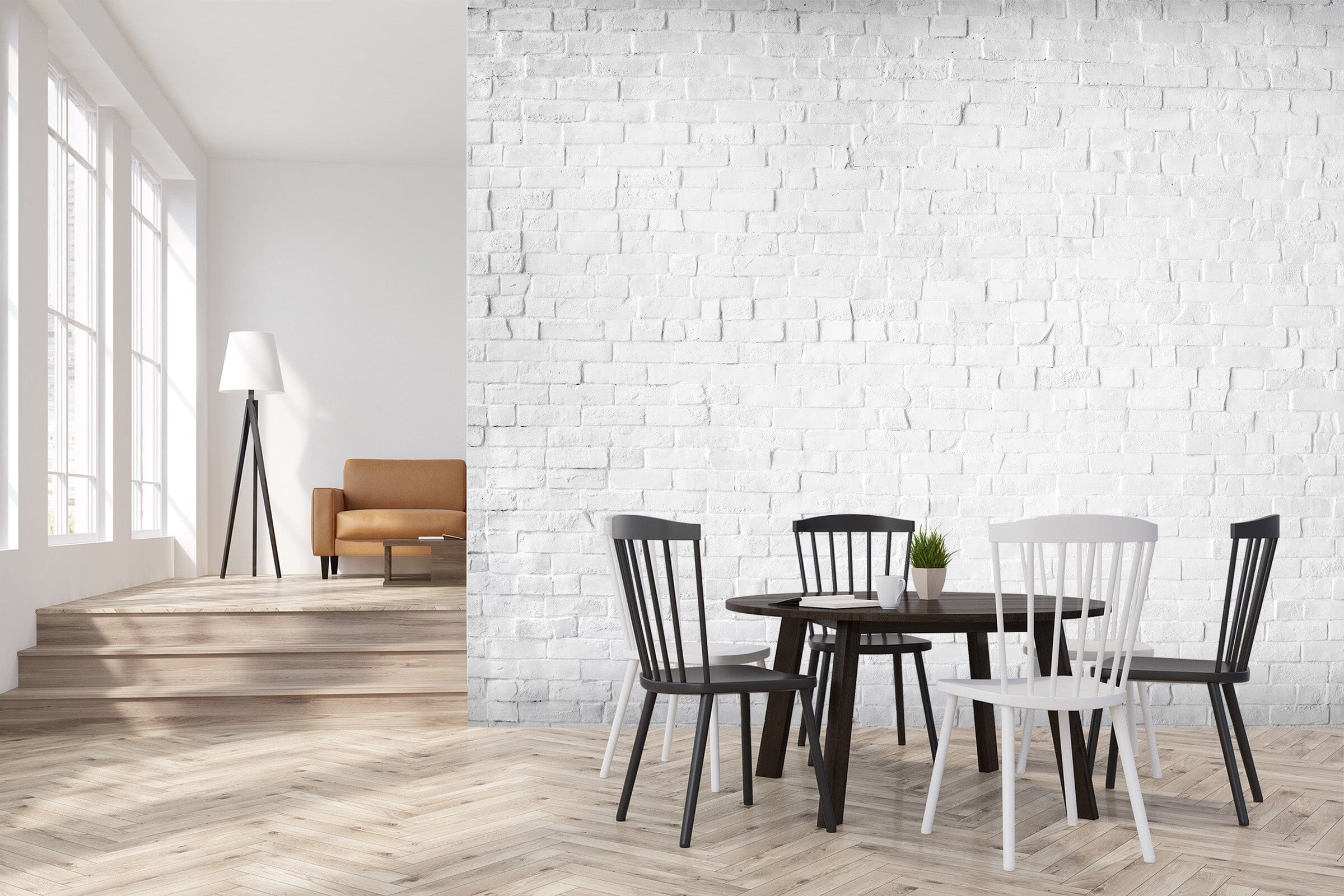 3D White Painted Brick Wall 75 Wall Murals Wallpaper AJ Wallpaper 2 