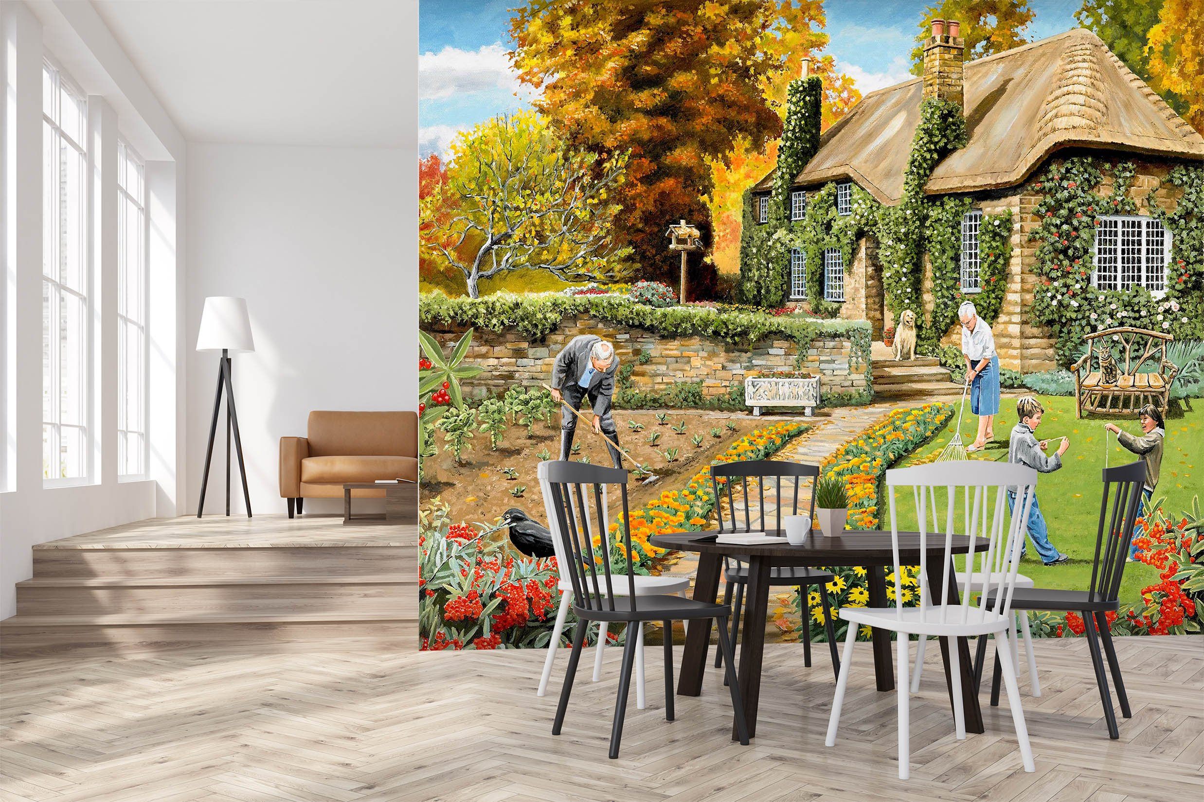 3D Autumn Garden 1005 Trevor Mitchell Wall Mural Wall Murals Wallpaper AJ Wallpaper 2 