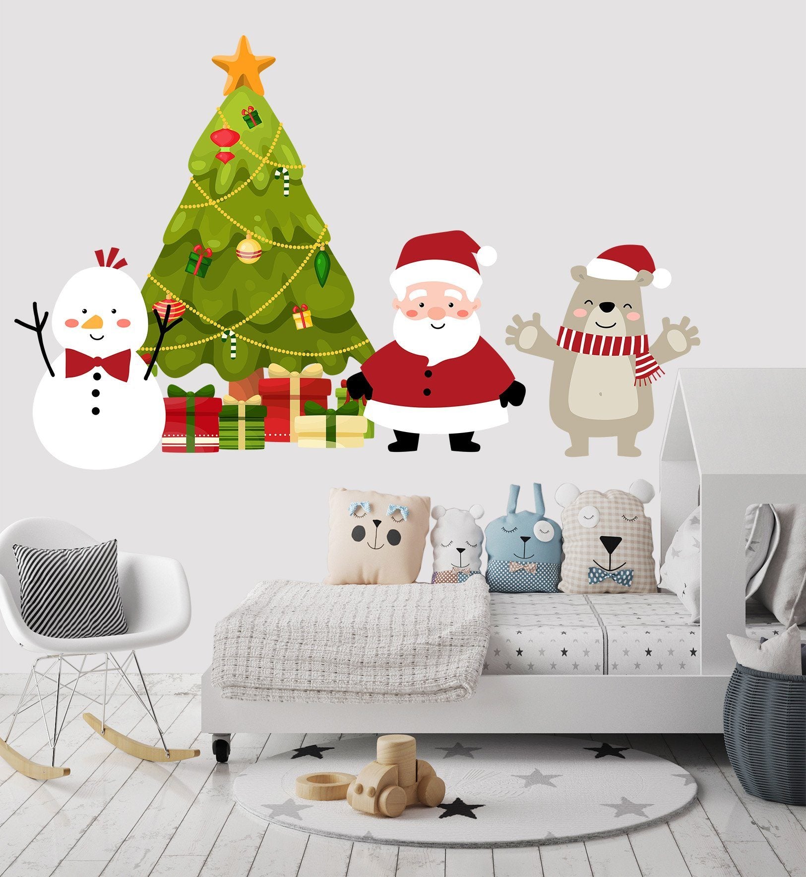 3D Wonderful Christmas 1 Wall Stickers Wallpaper AJ Wallpaper 