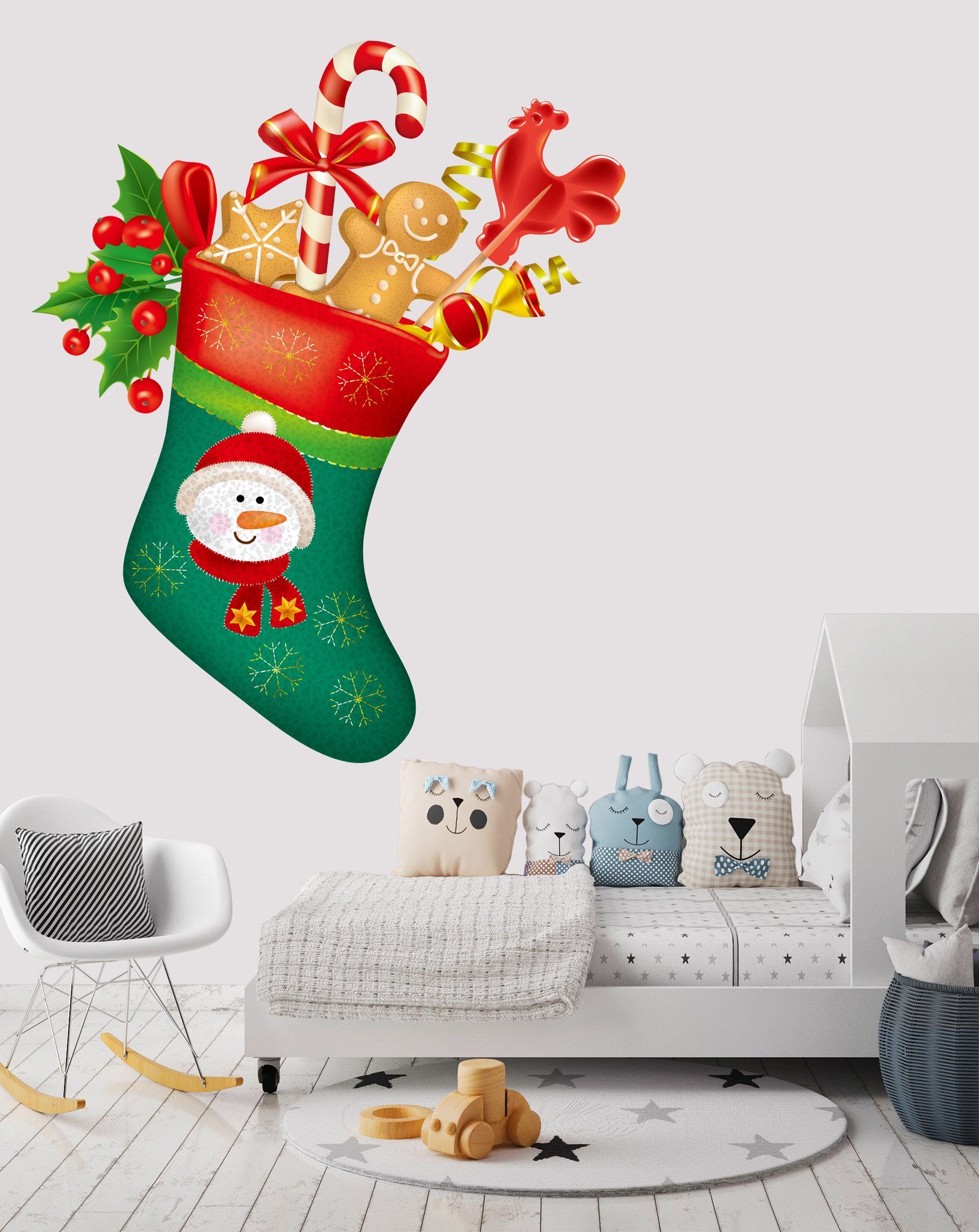 3D Green Sock Gift 28 Wall Stickers Wallpaper AJ Wallpaper 