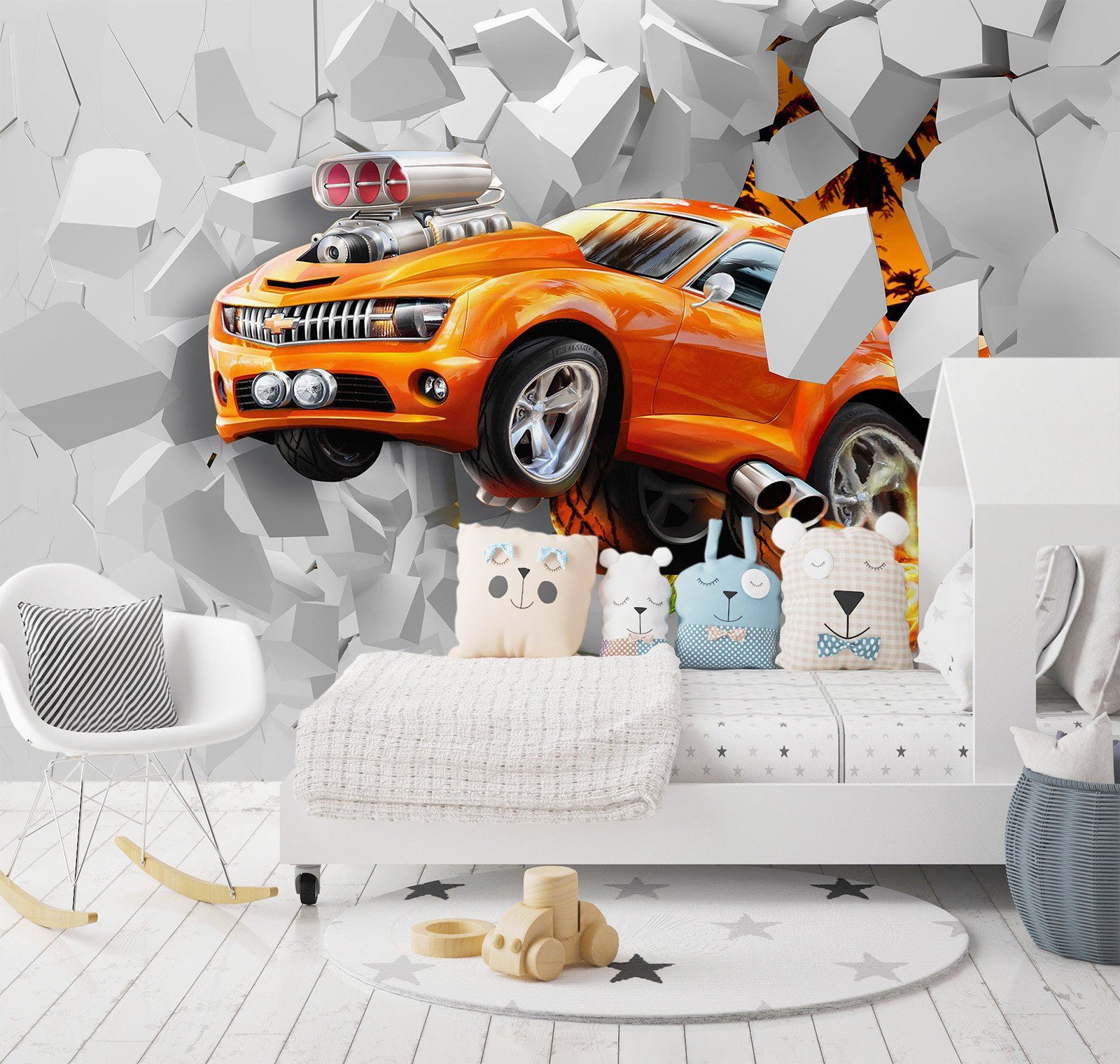 3D Car Background Wall 001 Wall Murals Wallpaper AJ Wallpaper 2 