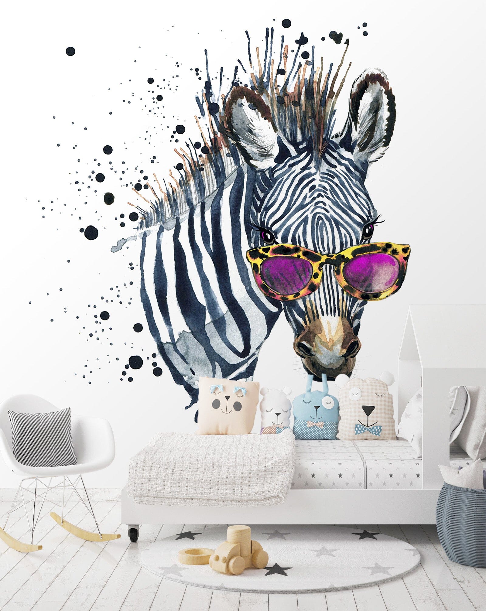 3D Zebra Sunglasses 374 Wall Murals Wallpaper AJ Wallpaper 2 