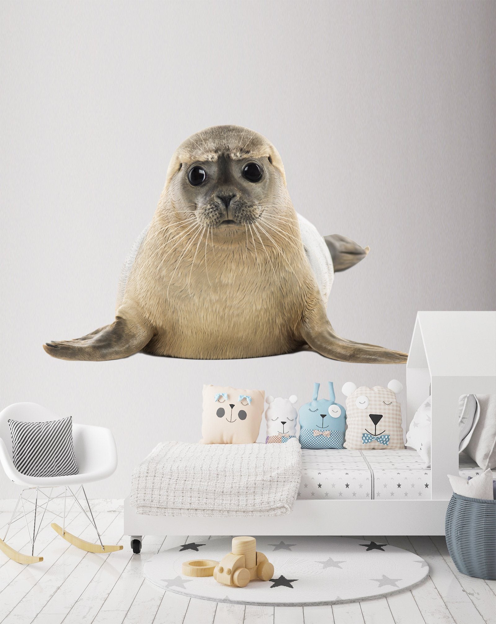 3D Sea Lion Face 196 Animals Wall Stickers Wallpaper AJ Wallpaper 