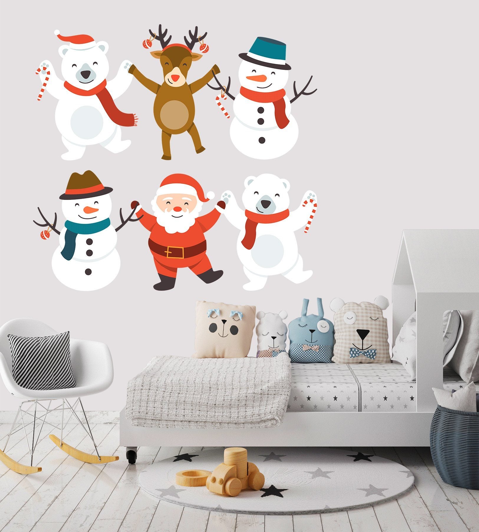 3D Hand In Hand Snowman 48 Wall Stickers Wallpaper AJ Wallpaper 
