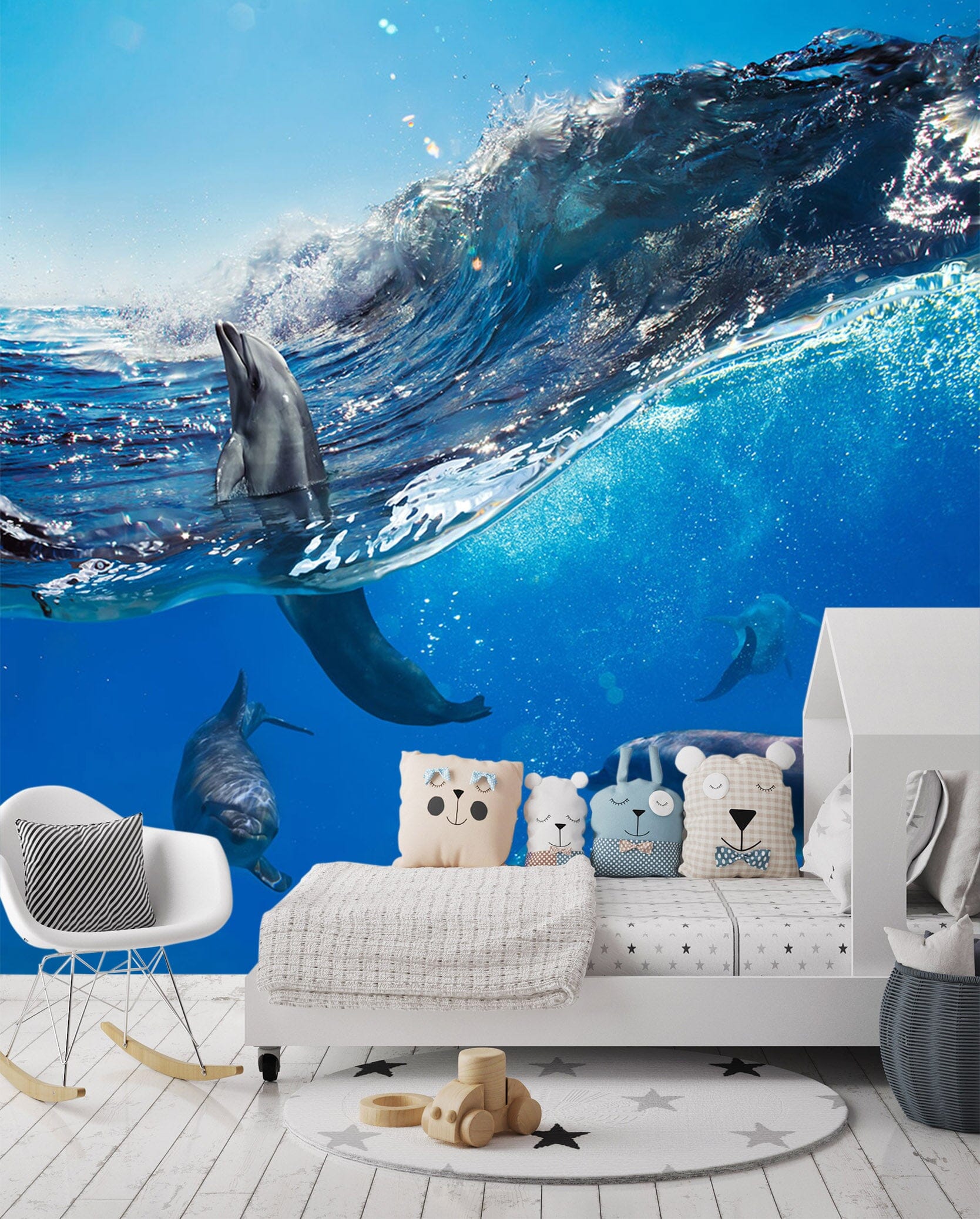 3D Sea Dolphin 112 Wall Murals Wallpaper AJ Wallpaper 2 