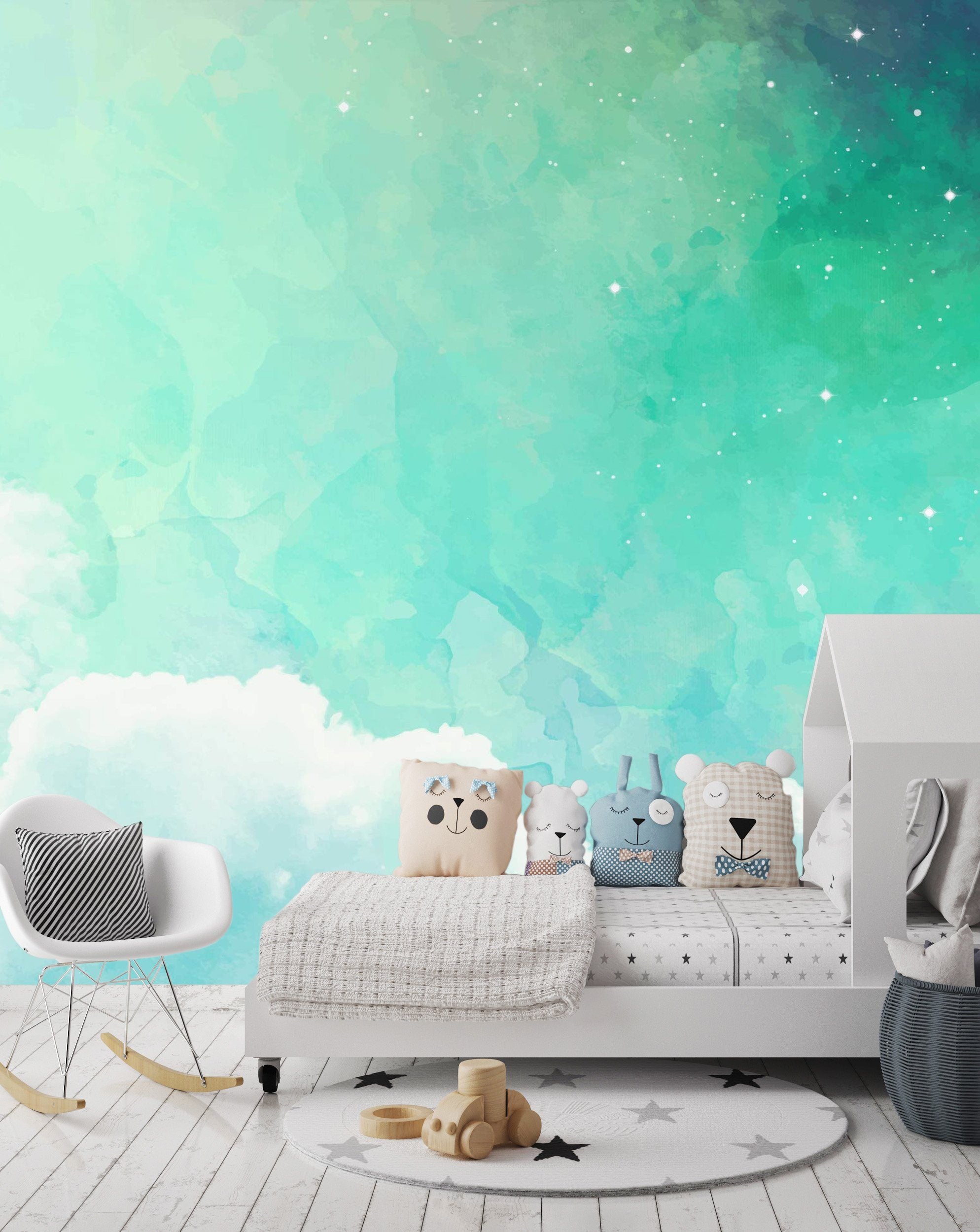 3D Cloud Stars 015 Wallpaper AJ Wallpaper 