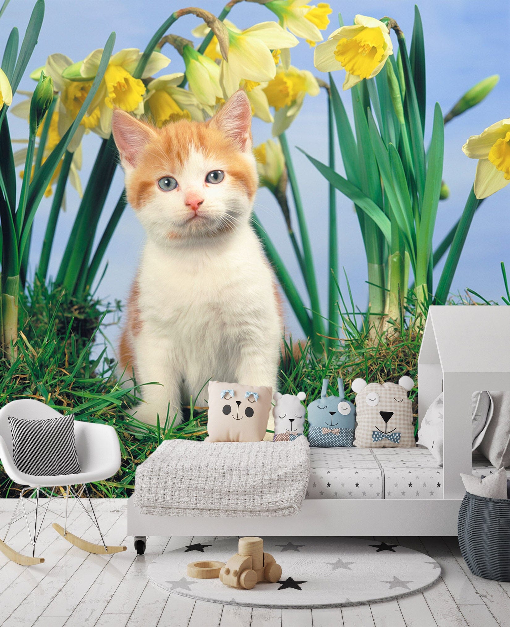 3D Orange Cat 171 Wall Murals Wallpaper AJ Wallpaper 2 