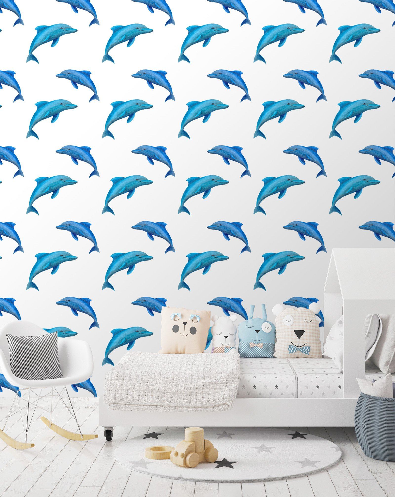 3D Cute Little Dolphin 625 Wallpaper AJ Wallpaper 