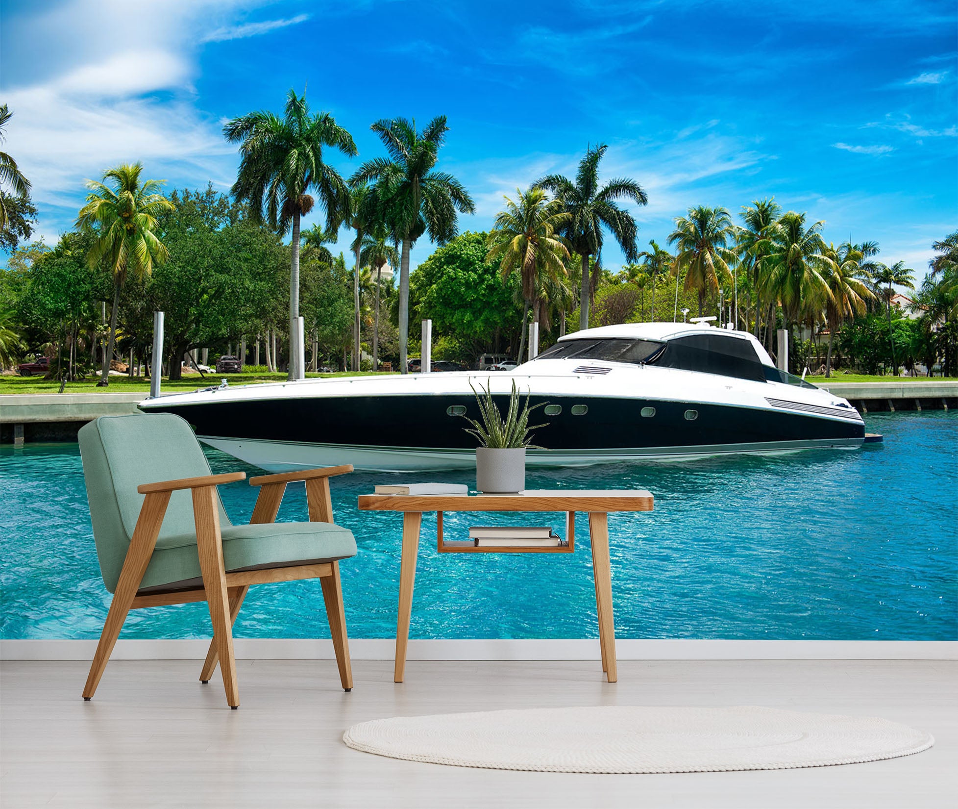 3D Luxury Yachts 236 Vehicle Wall Murals