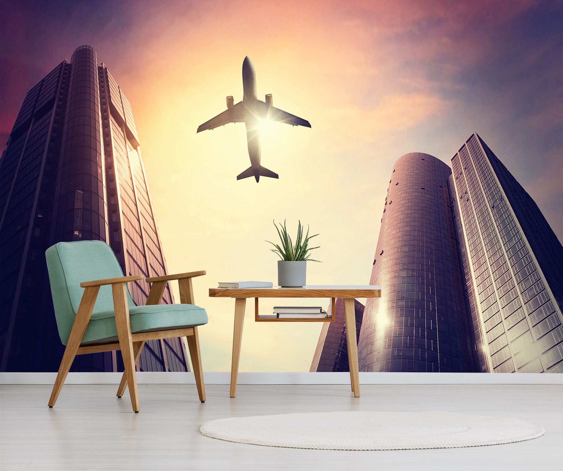 3D Building Aircraft 157 Vehicle Wall Murals
