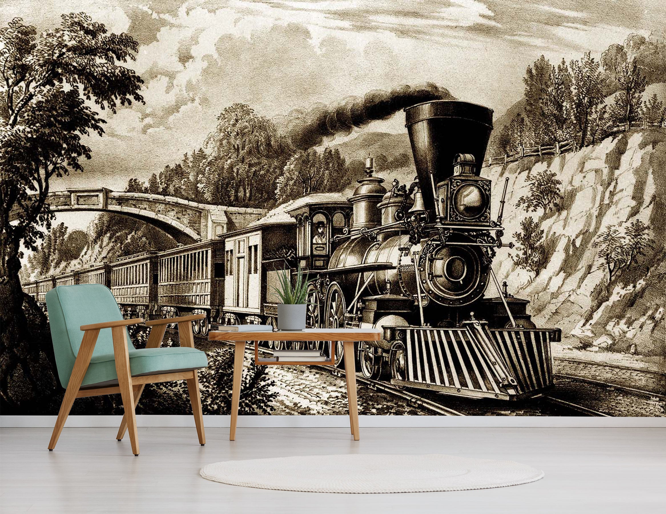 3D Photo Train 025 Vehicle Wall Murals