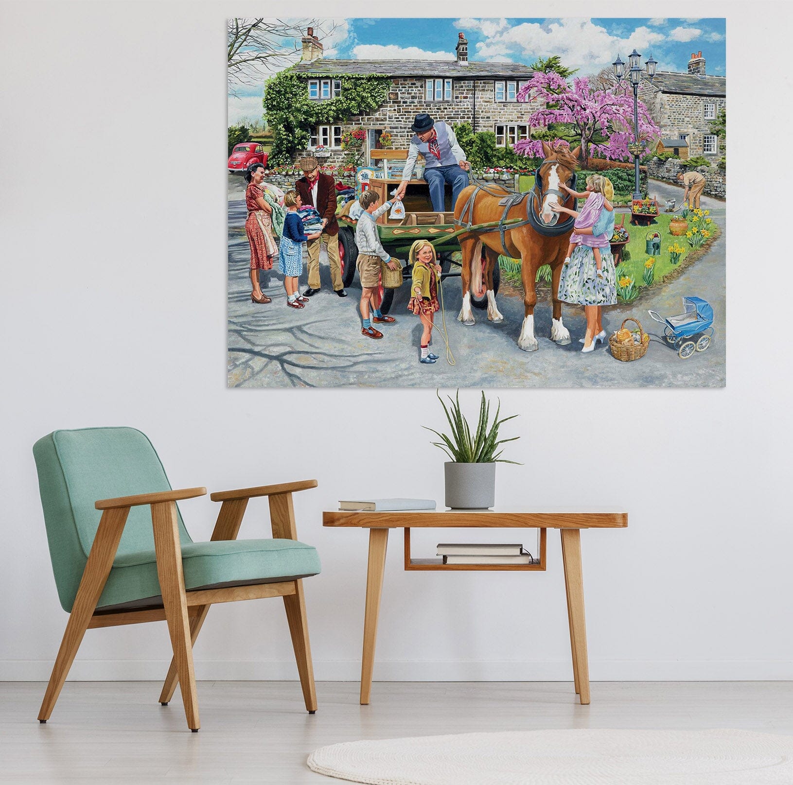 3D Petting The Horse 055 Trevor Mitchell Wall Sticker Wallpaper AJ Wallpaper 2 