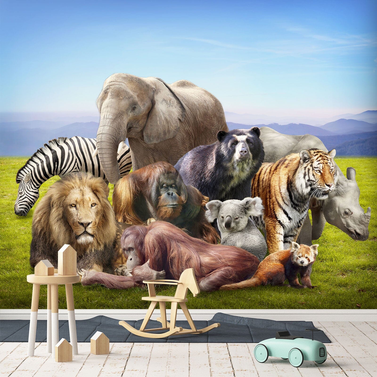 3D Elephant Lion Bear 368 Wall Murals Wallpaper AJ Wallpaper 2 