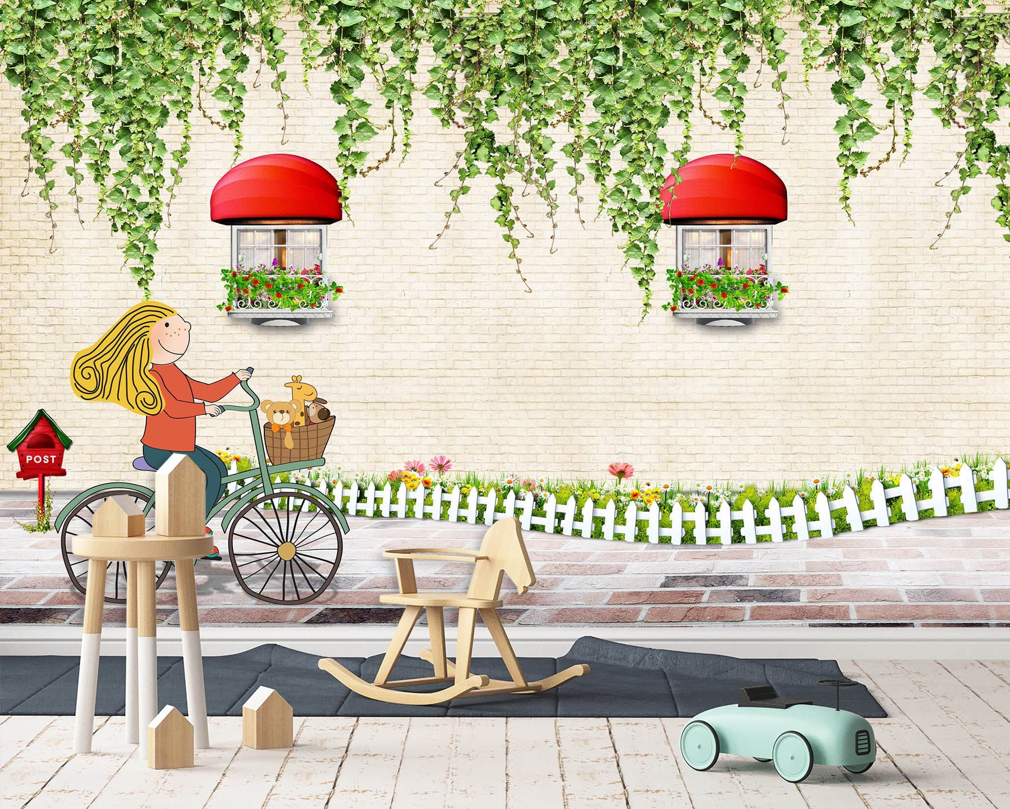 3D Spring Gazebo 015 Wall Murals Wallpaper AJ Wallpaper 2 