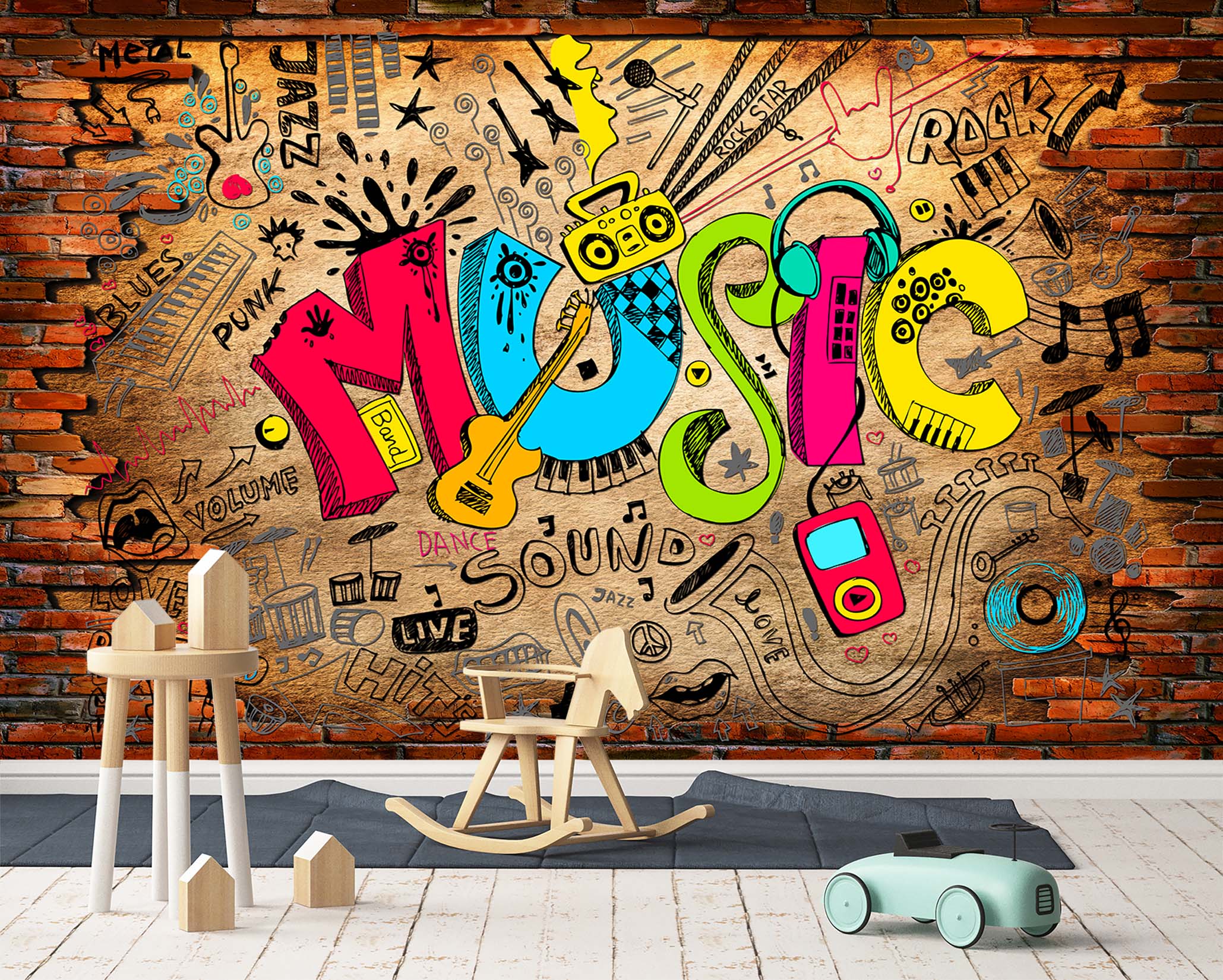 3D Music Characters 113 Wall Murals