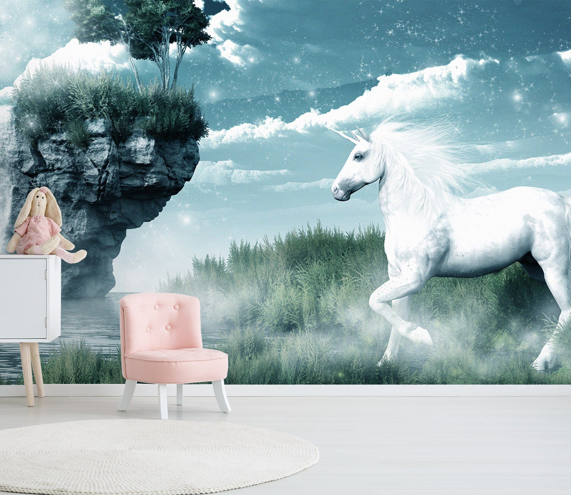 3D Unicorn Waterfall 138 Wallpaper AJ Wallpaper 