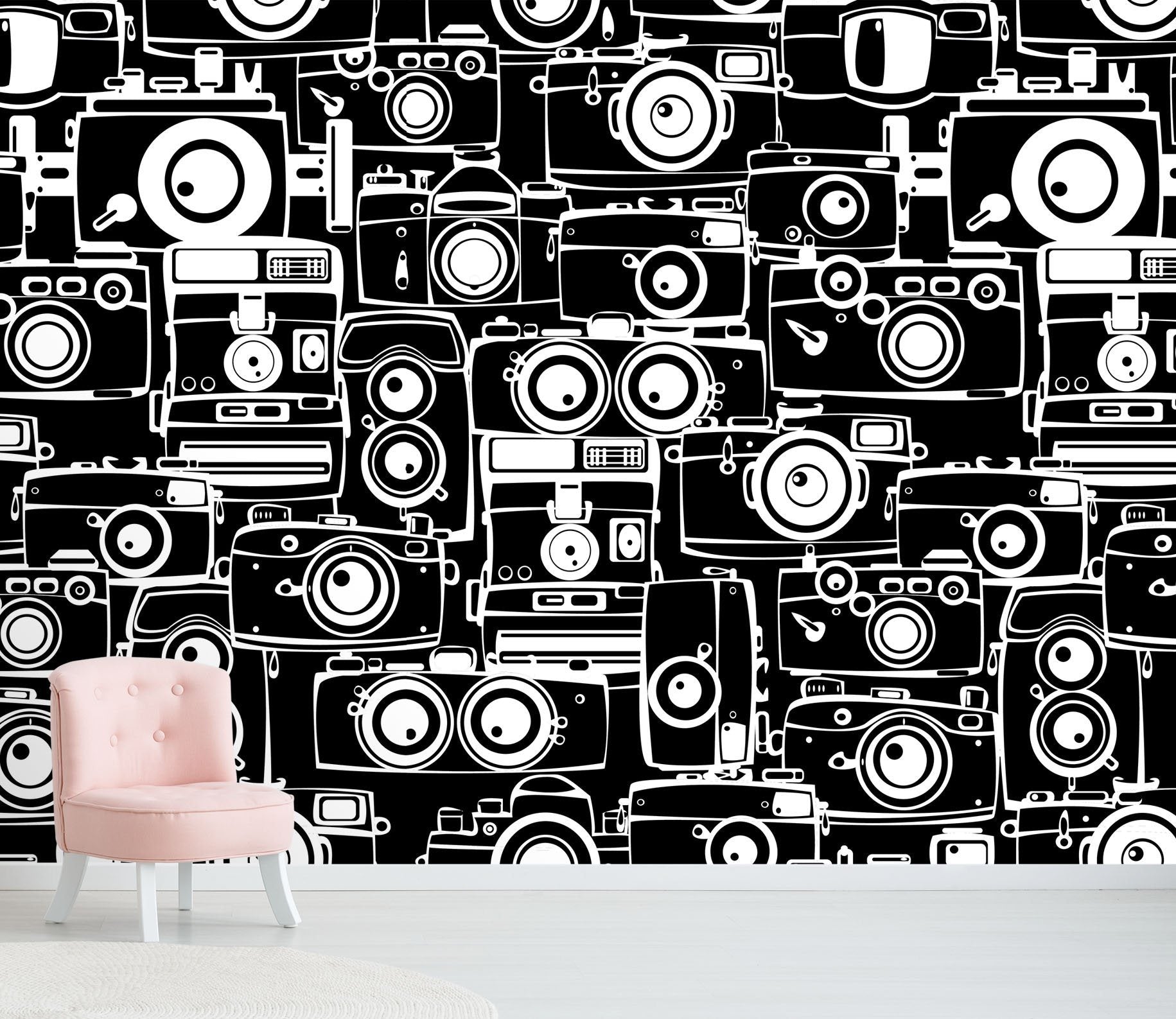3D Black Bottom Camera 696 Wallpaper AJ Wallpaper 