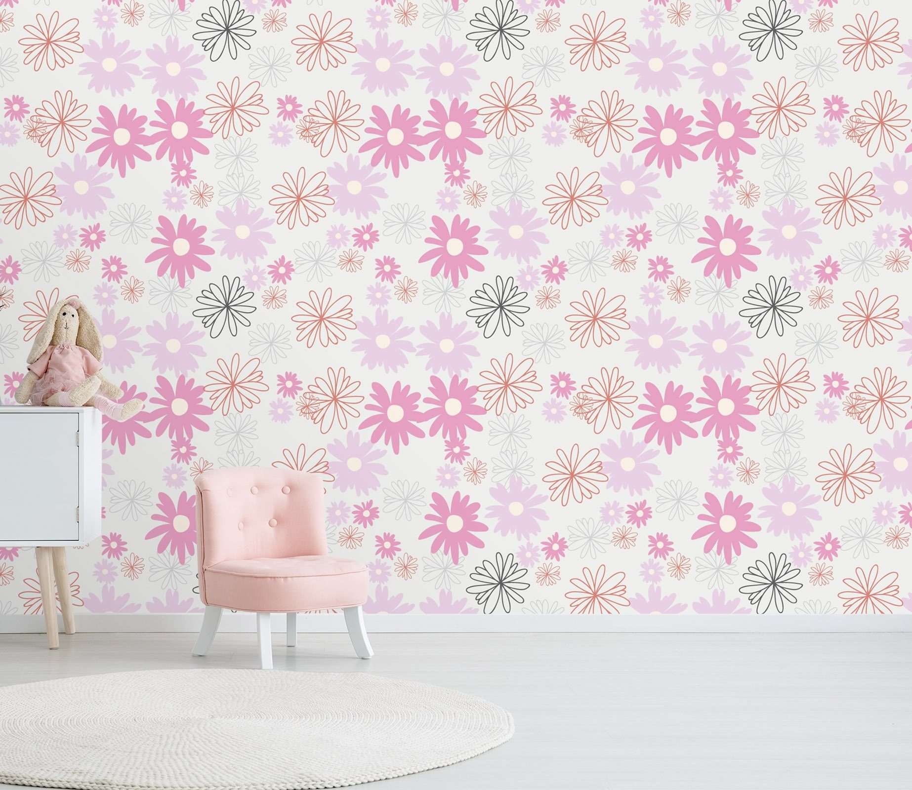 3D Graffiti Powder Flower 627 Wallpaper AJ Wallpaper 