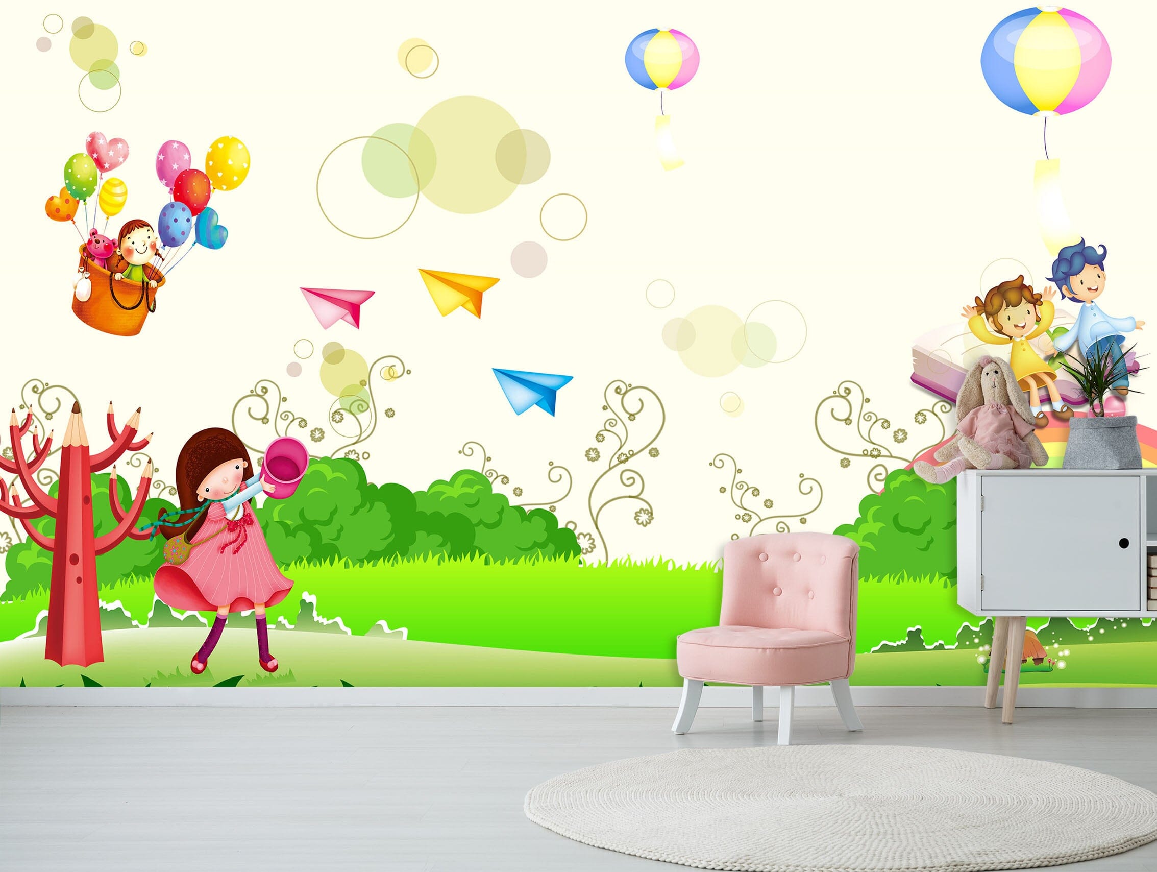 3D Color Town 016 Wall Murals Wallpaper AJ Wallpaper 2 