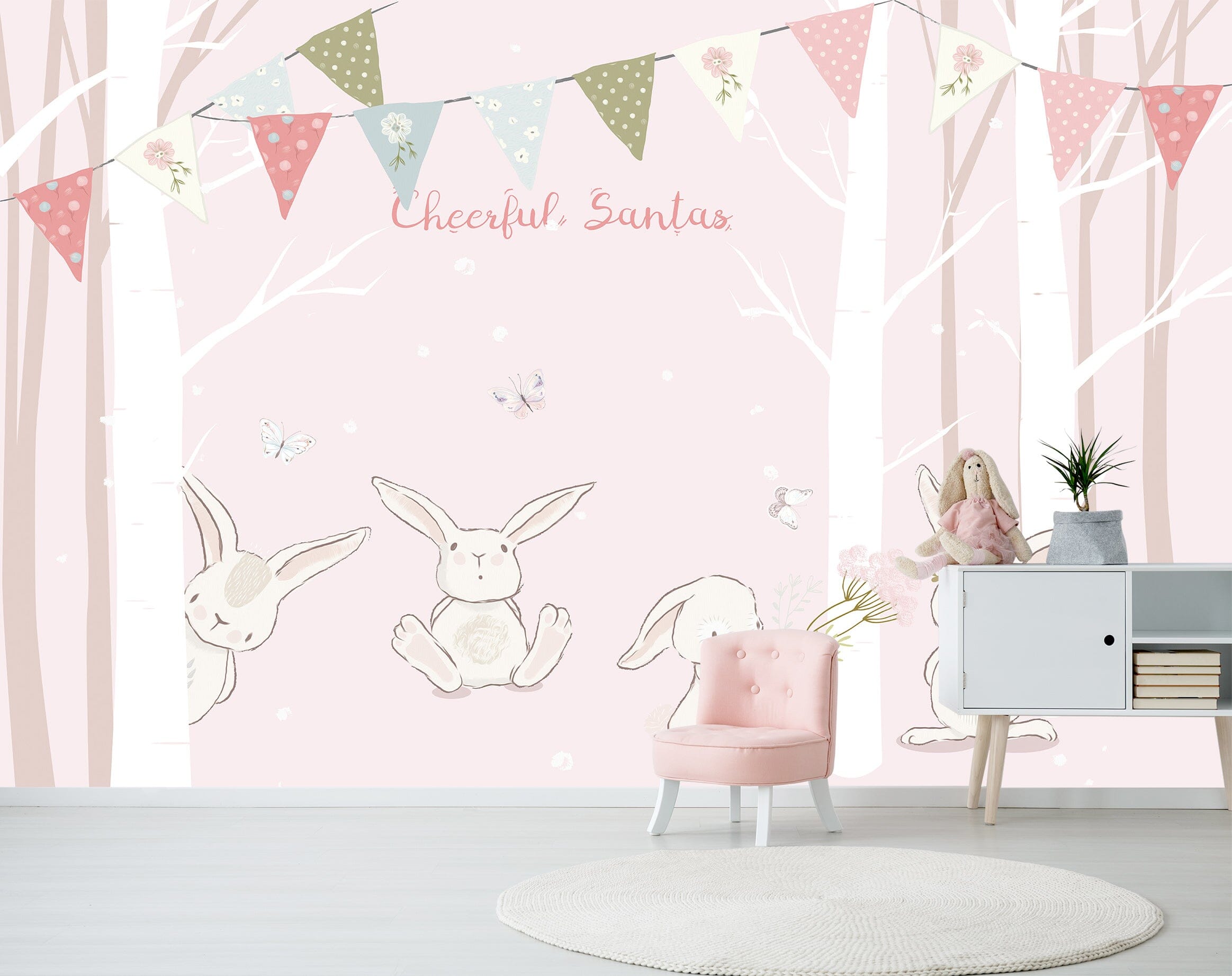3D Forest Rabbit 1682 Wall Murals Wallpaper AJ Wallpaper 2 