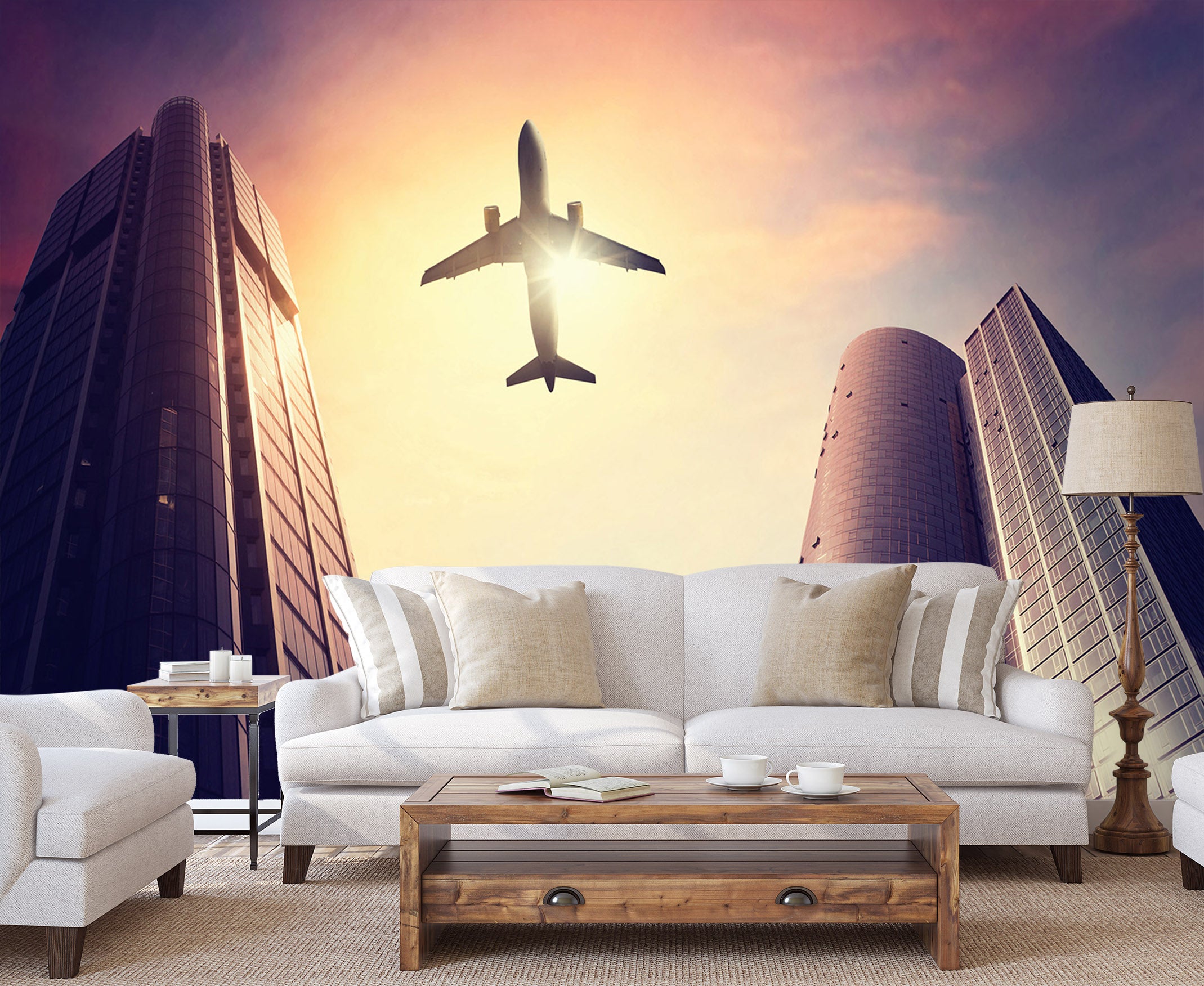 3D Building Aircraft 157 Vehicle Wall Murals