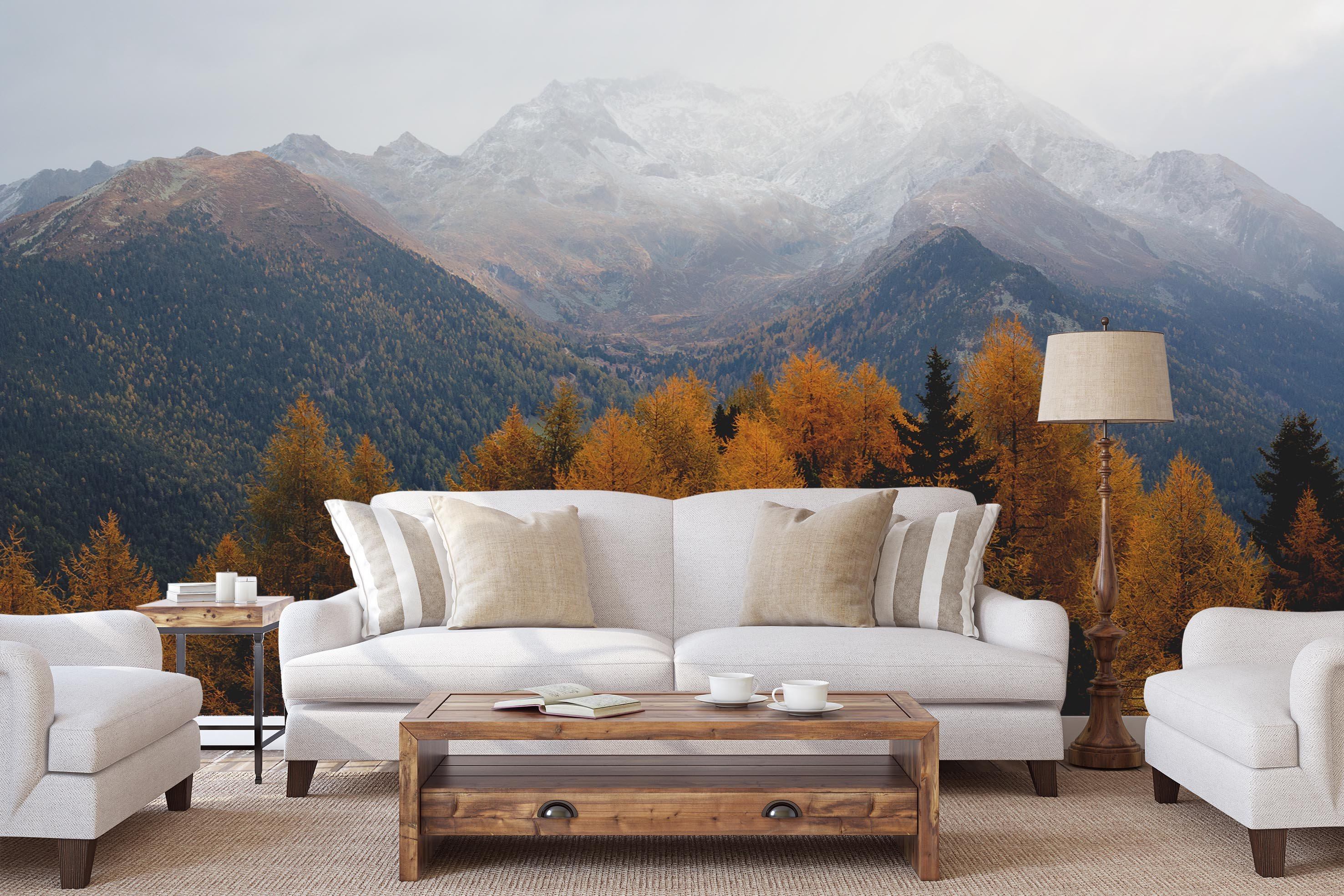 3D Maple Forest Mountain 645 Wallpaper AJ Wallpaper 