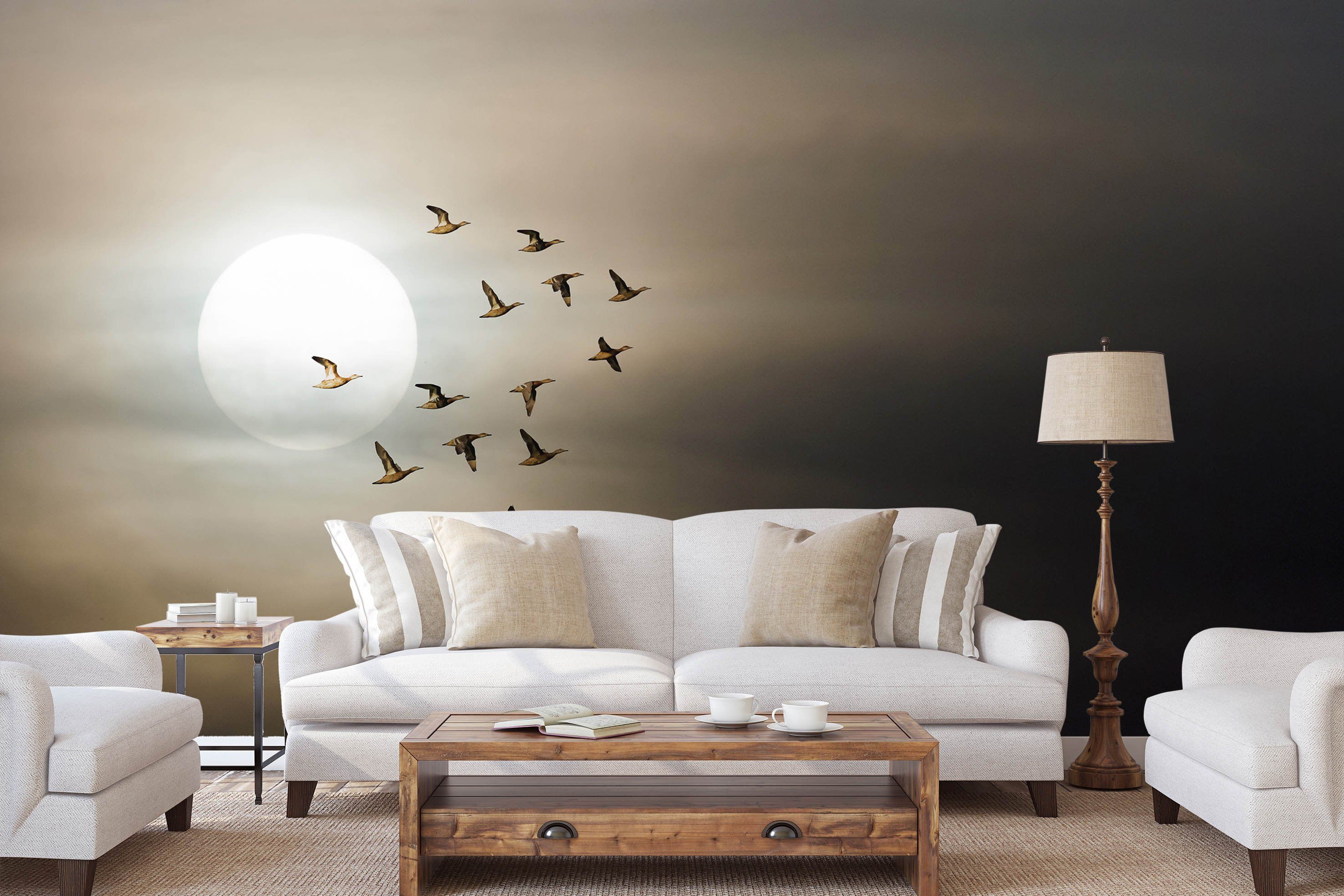 3D Moon Bird 004 Wallpaper AJ Wallpaper 
