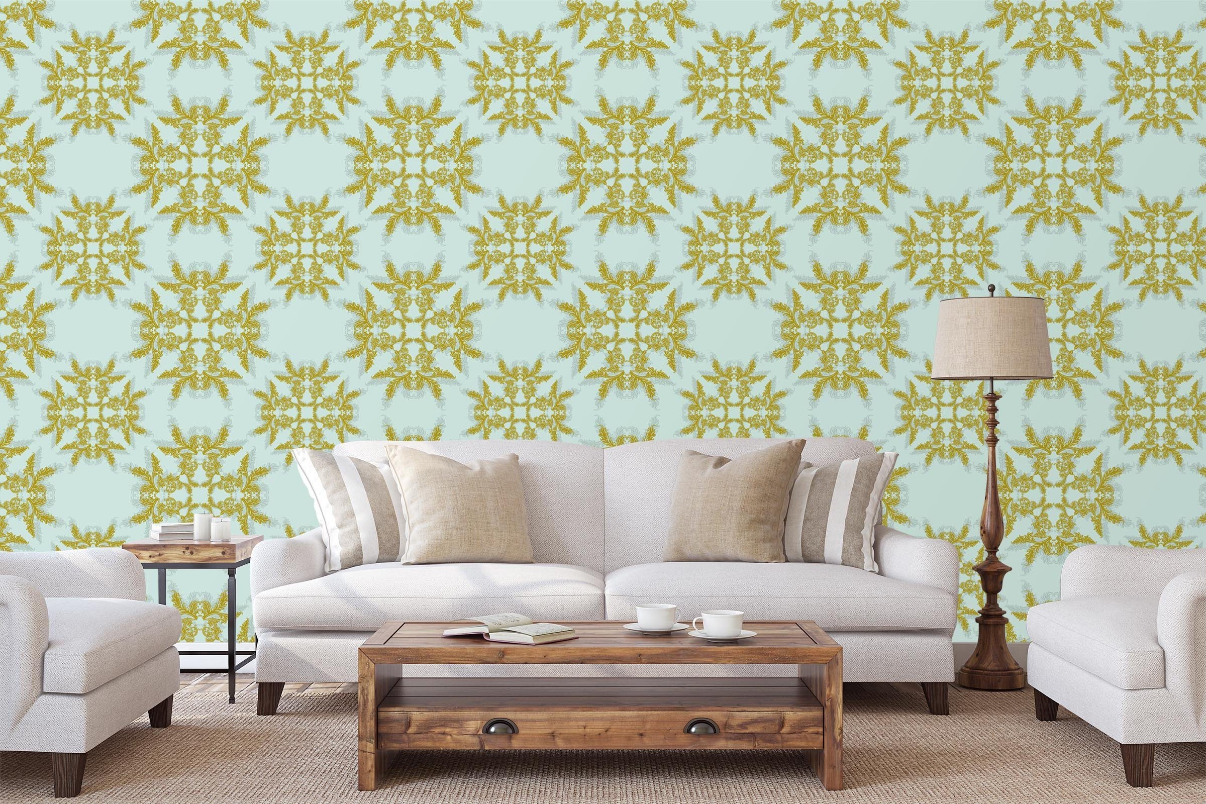 3D Golden Flower 320 Wallpaper AJ Wallpaper 