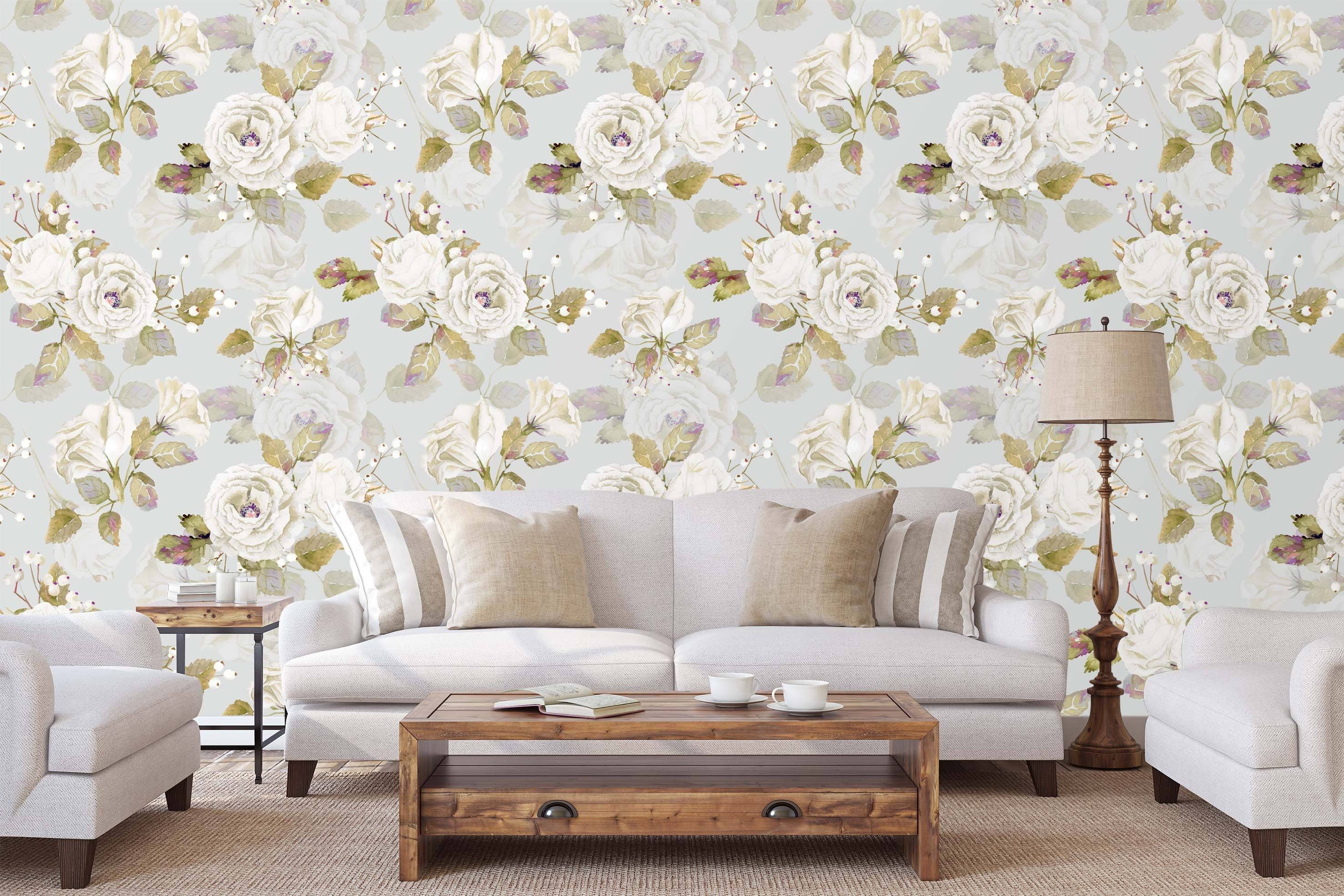 3D White Flower 023 Wallpaper AJ Wallpaper 