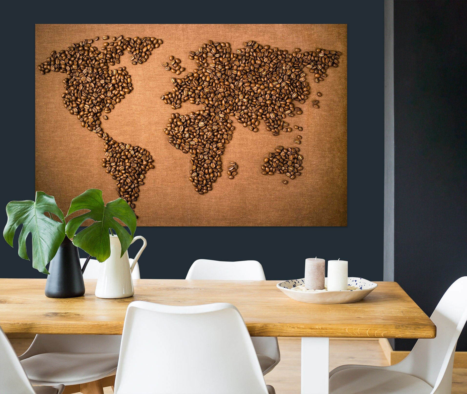 3D Yellow Silt 202 World Map Wall Sticker Wallpaper AJ Wallpaper 2 