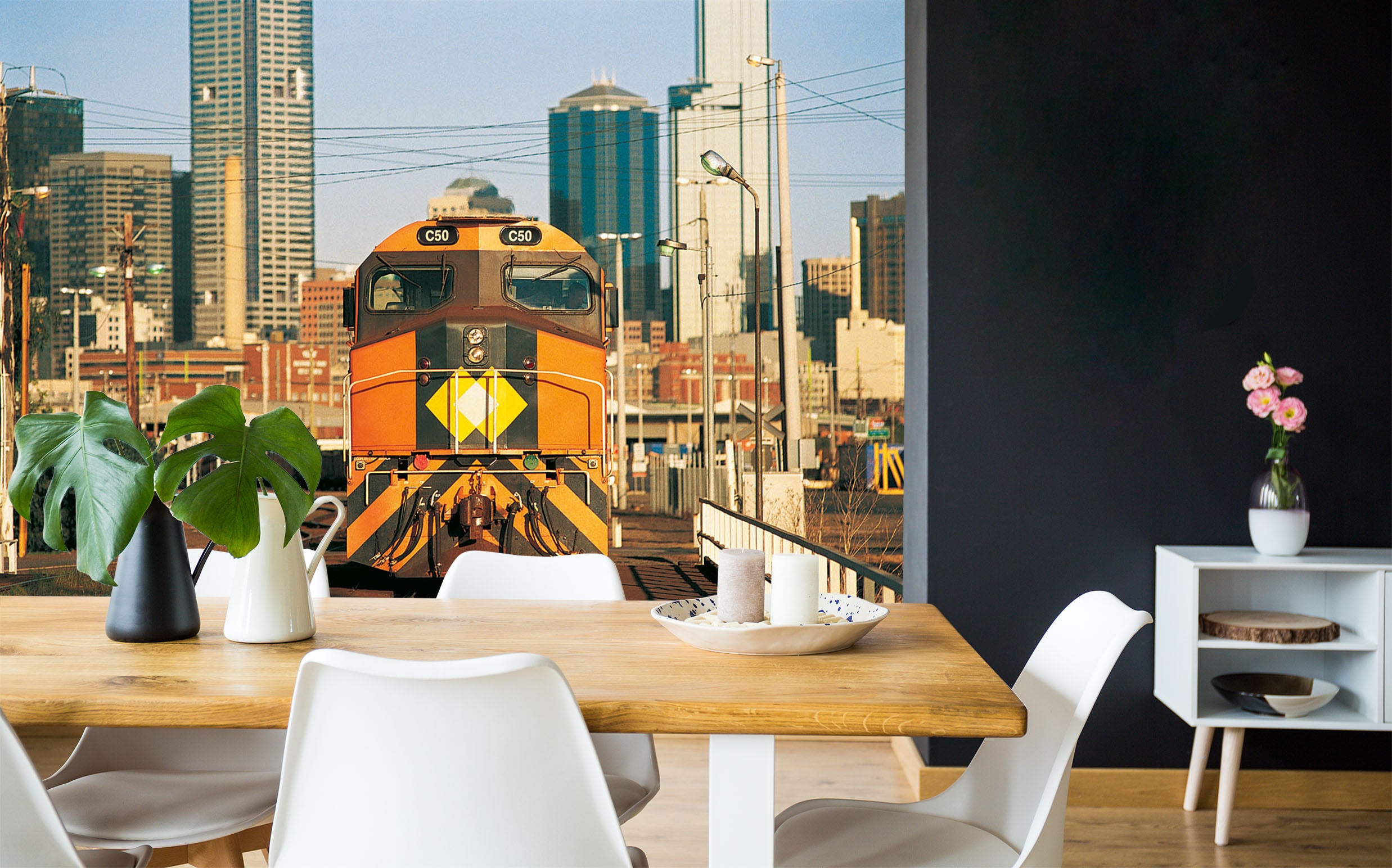 3D Train Head 145 Vehicle Wall Murals