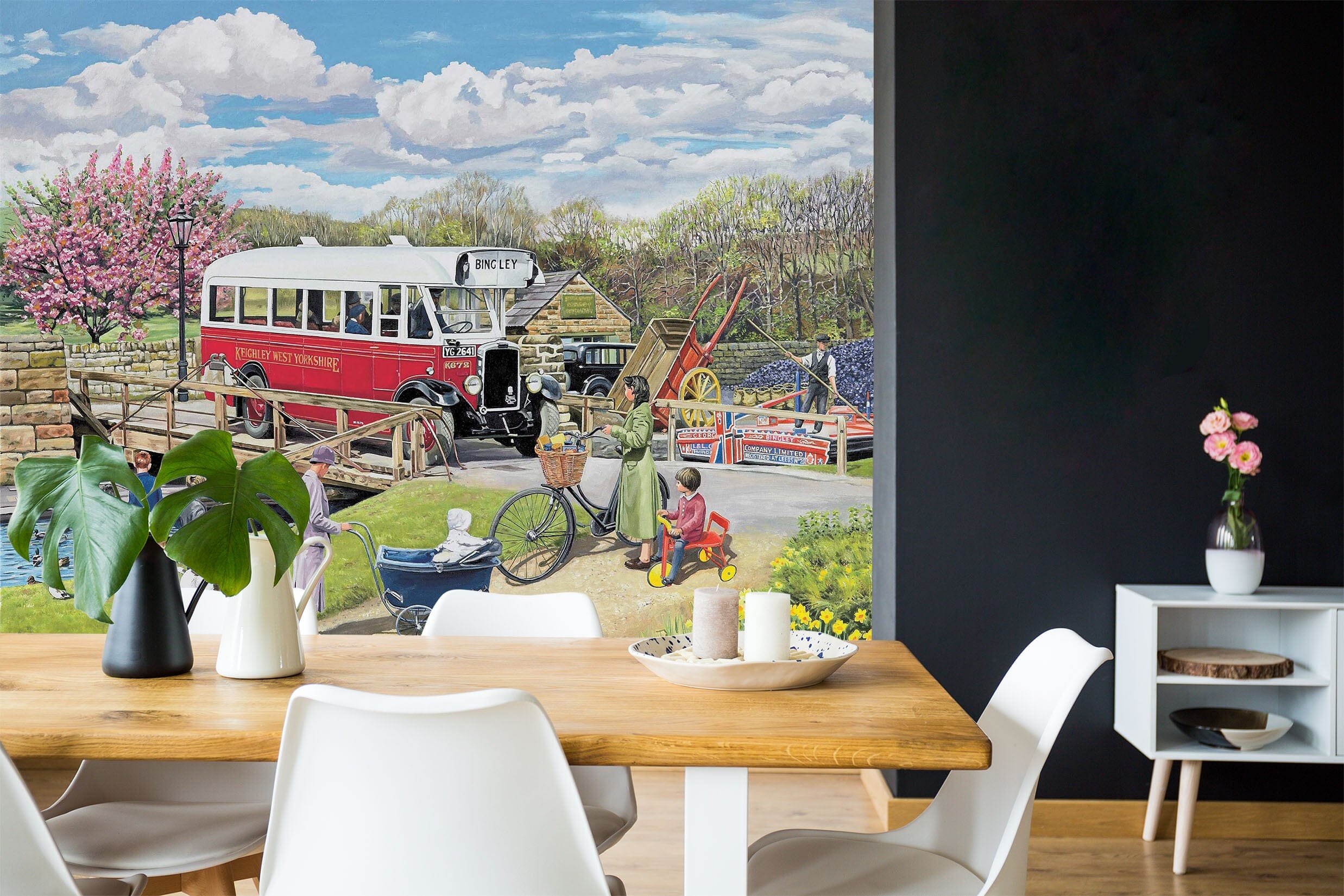 3D The Old Swing Bridge 1062 Trevor Mitchell Wall Mural Wall Murals Wallpaper AJ Wallpaper 2 