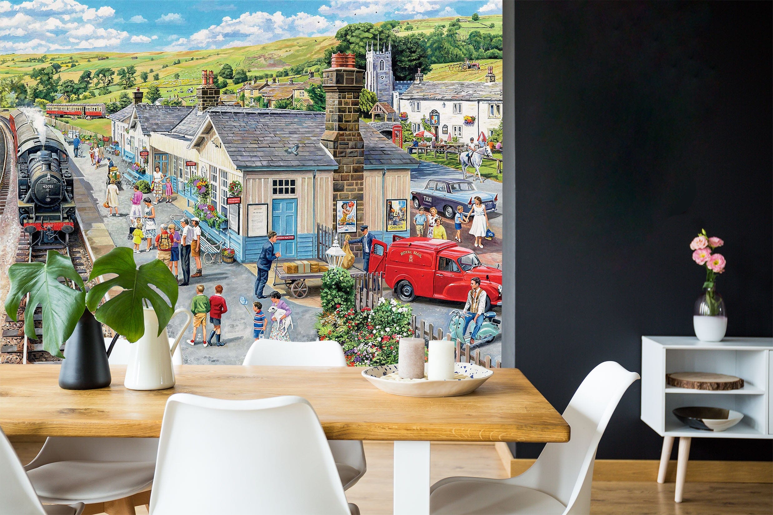 3D The Village Station 1074 Trevor Mitchell Wall Mural Wall Murals Wallpaper AJ Wallpaper 2 
