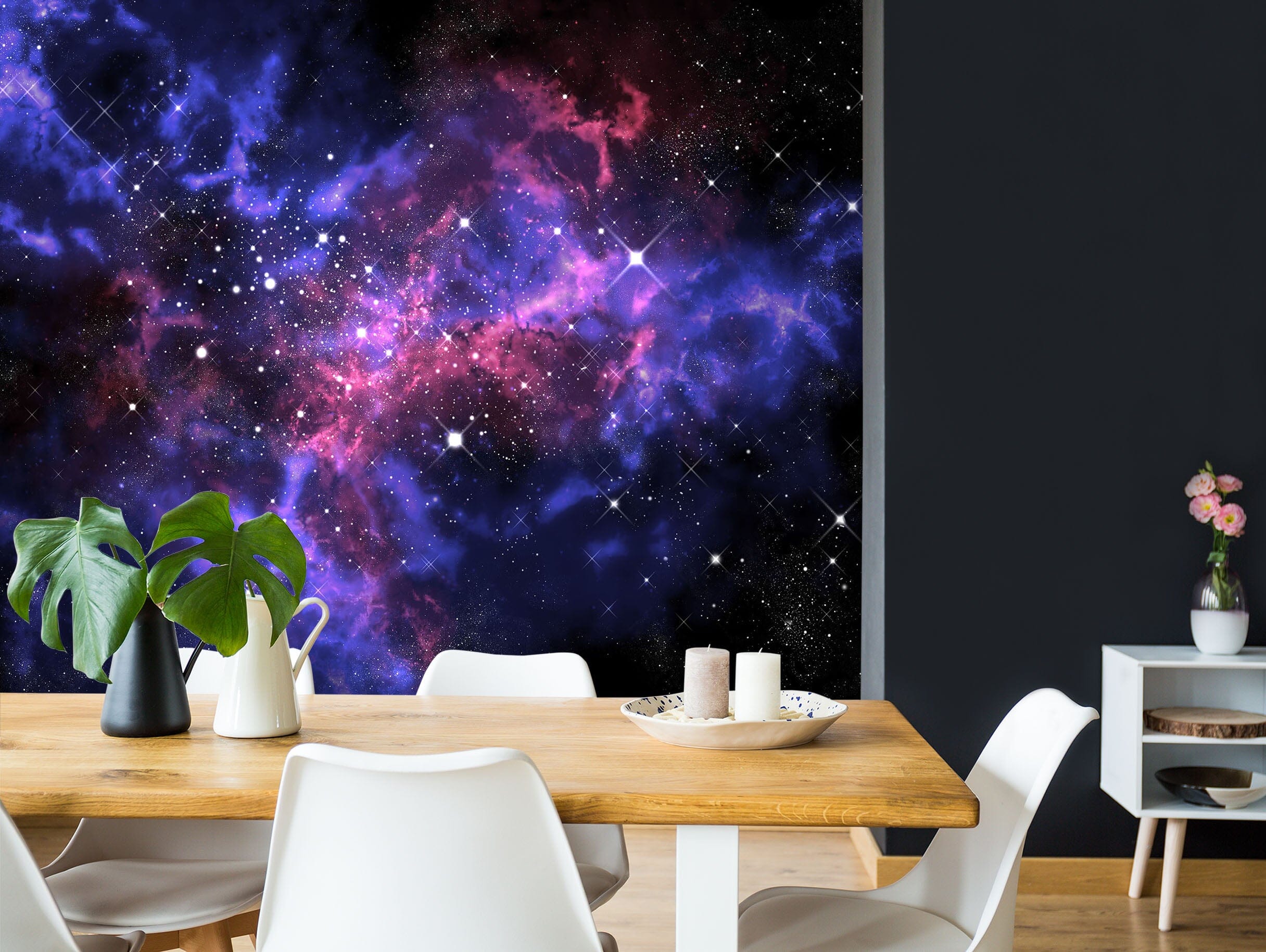 3D Purple Stars 1111 Wall Murals Wallpaper AJ Wallpaper 2 