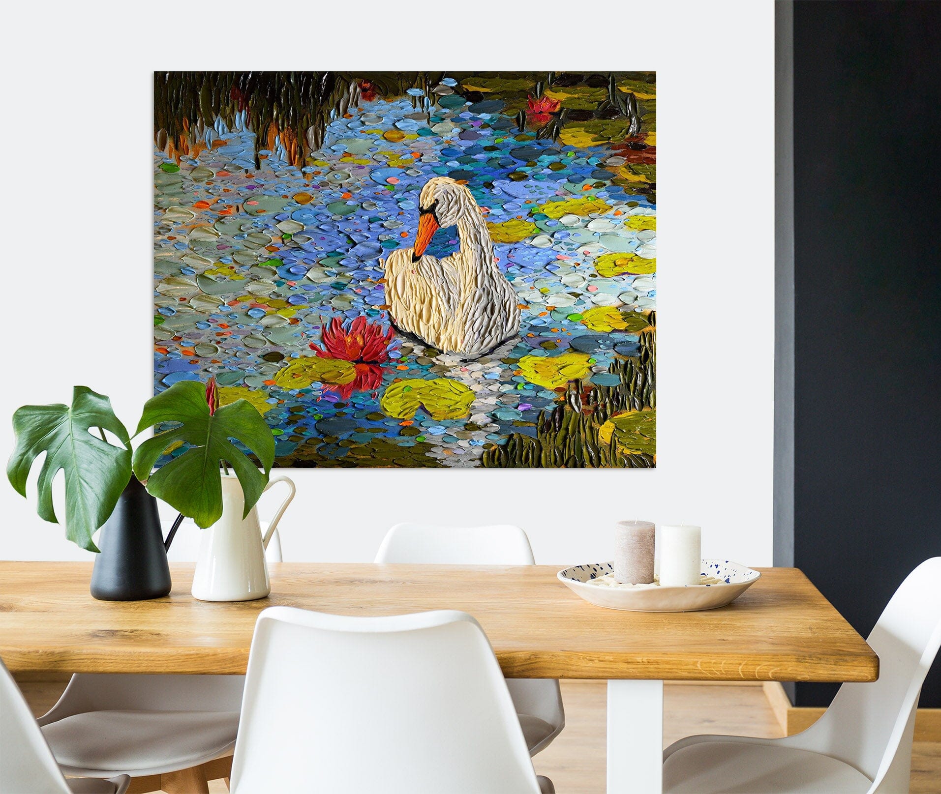 3D Swan Lake 025 Dena Tollefson Wall Sticker Wallpaper AJ Wallpaper 2 