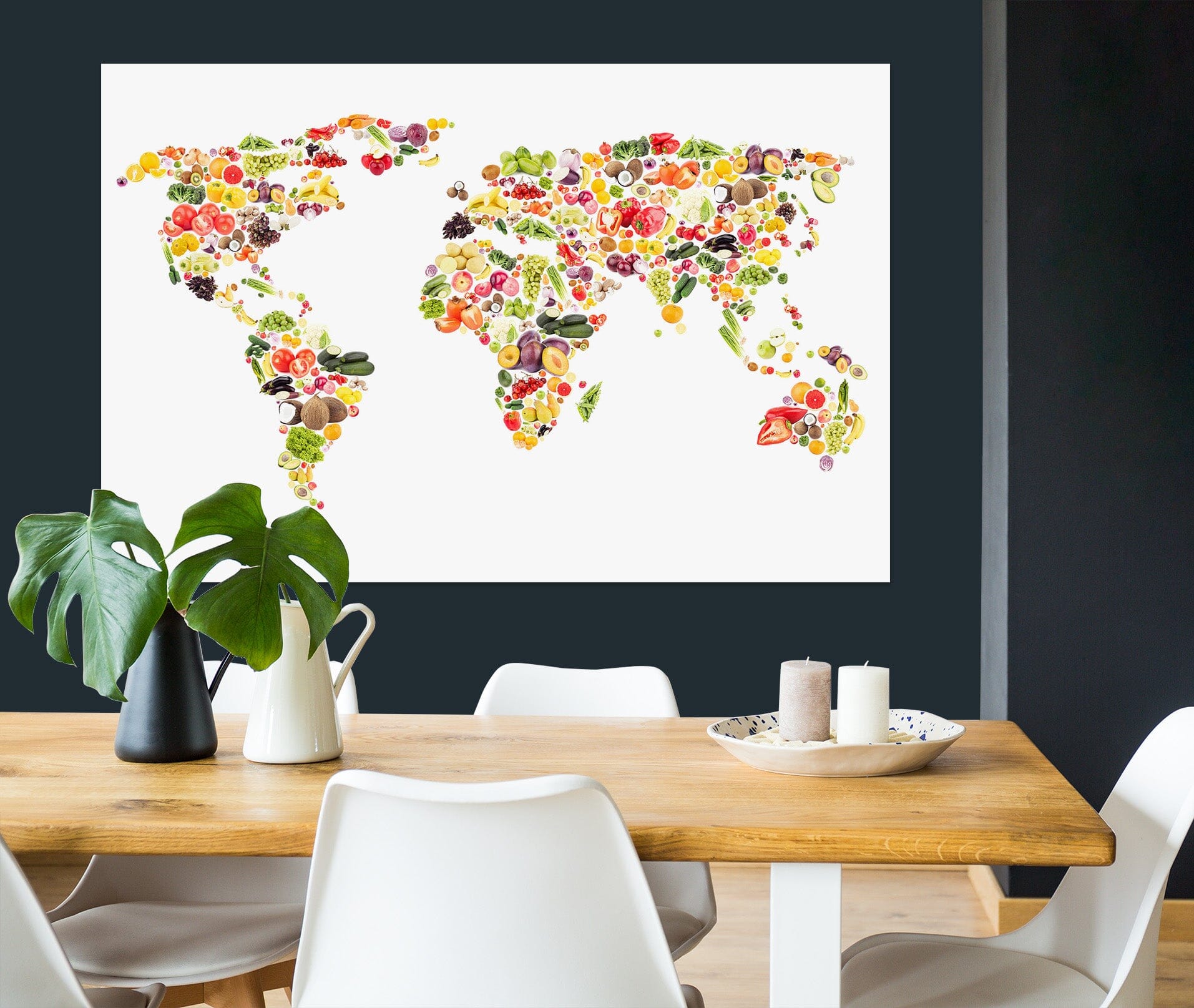 3D Color Patchwork 251 World Map Wall Sticker Wallpaper AJ Wallpaper 2 
