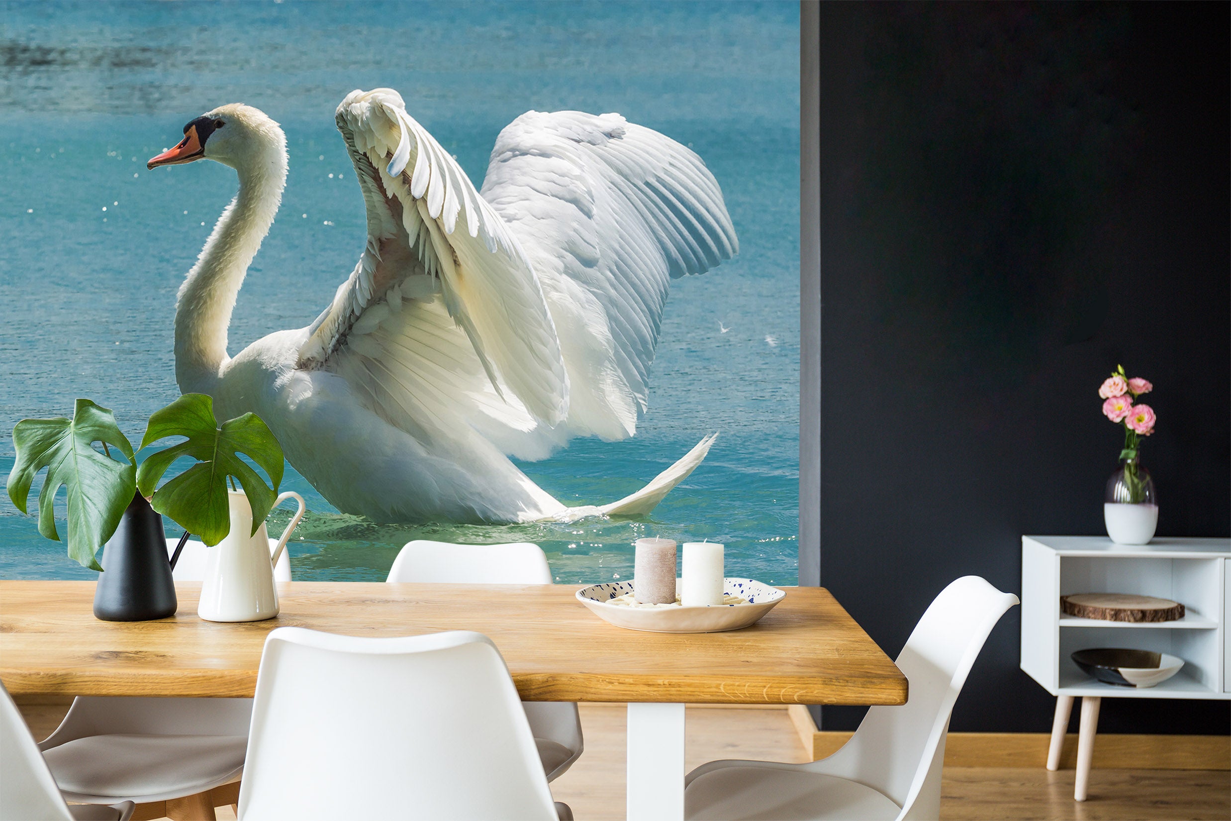 3D Swan Wings 266 Wall Murals