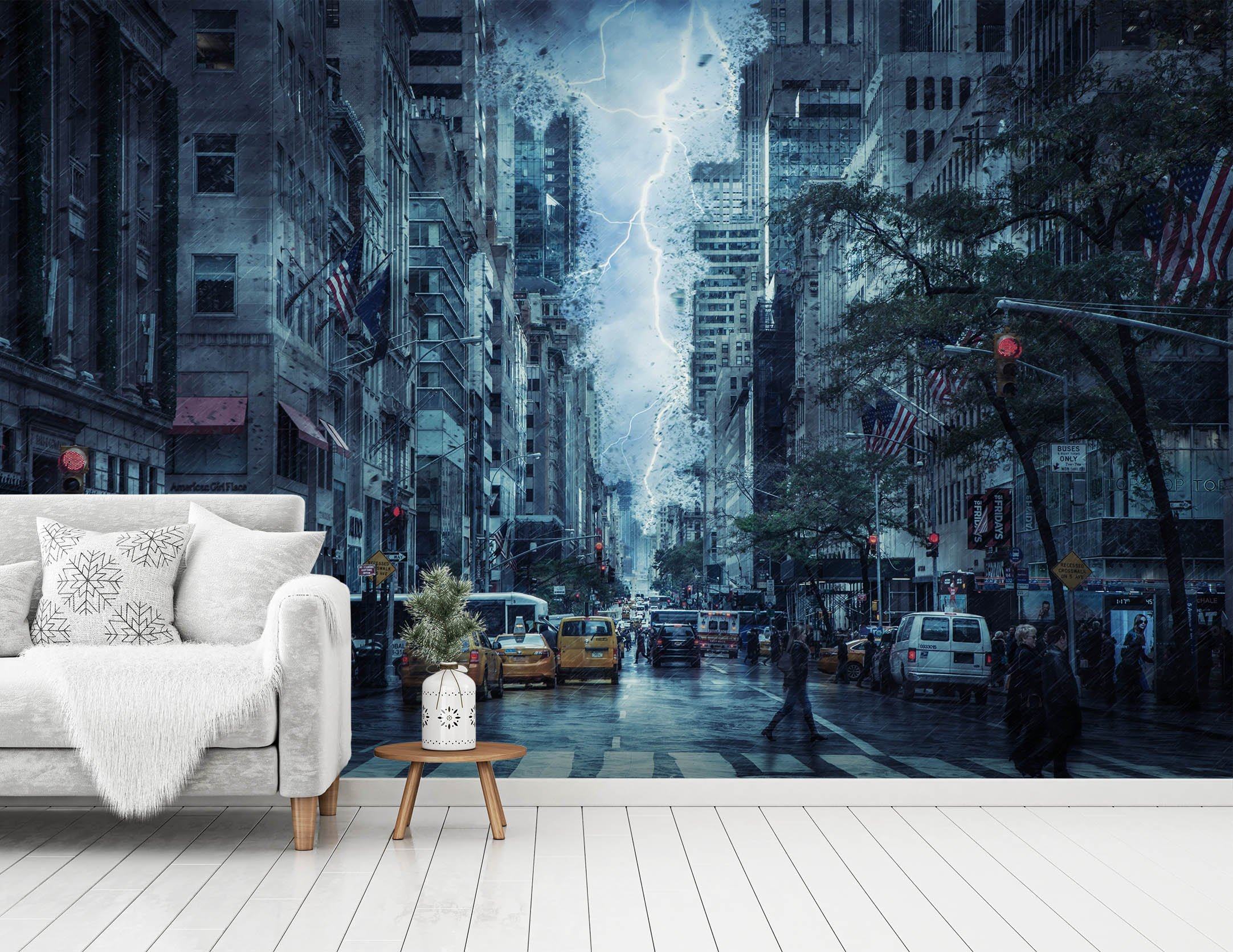 3D Lightning And Rain128 Wallpaper AJ Wallpaper 