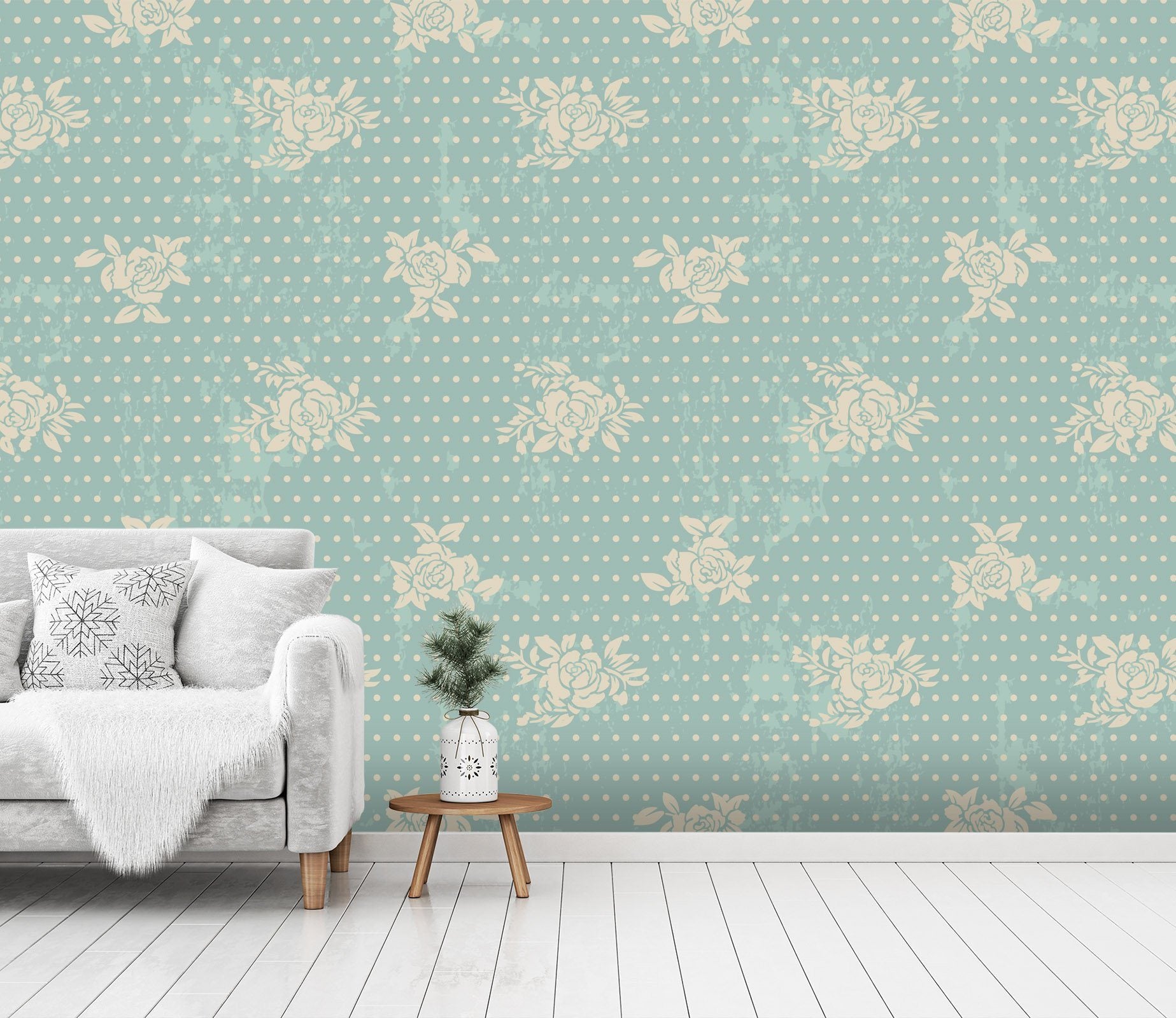 3D White Flower Dot 312 Wallpaper AJ Wallpaper 