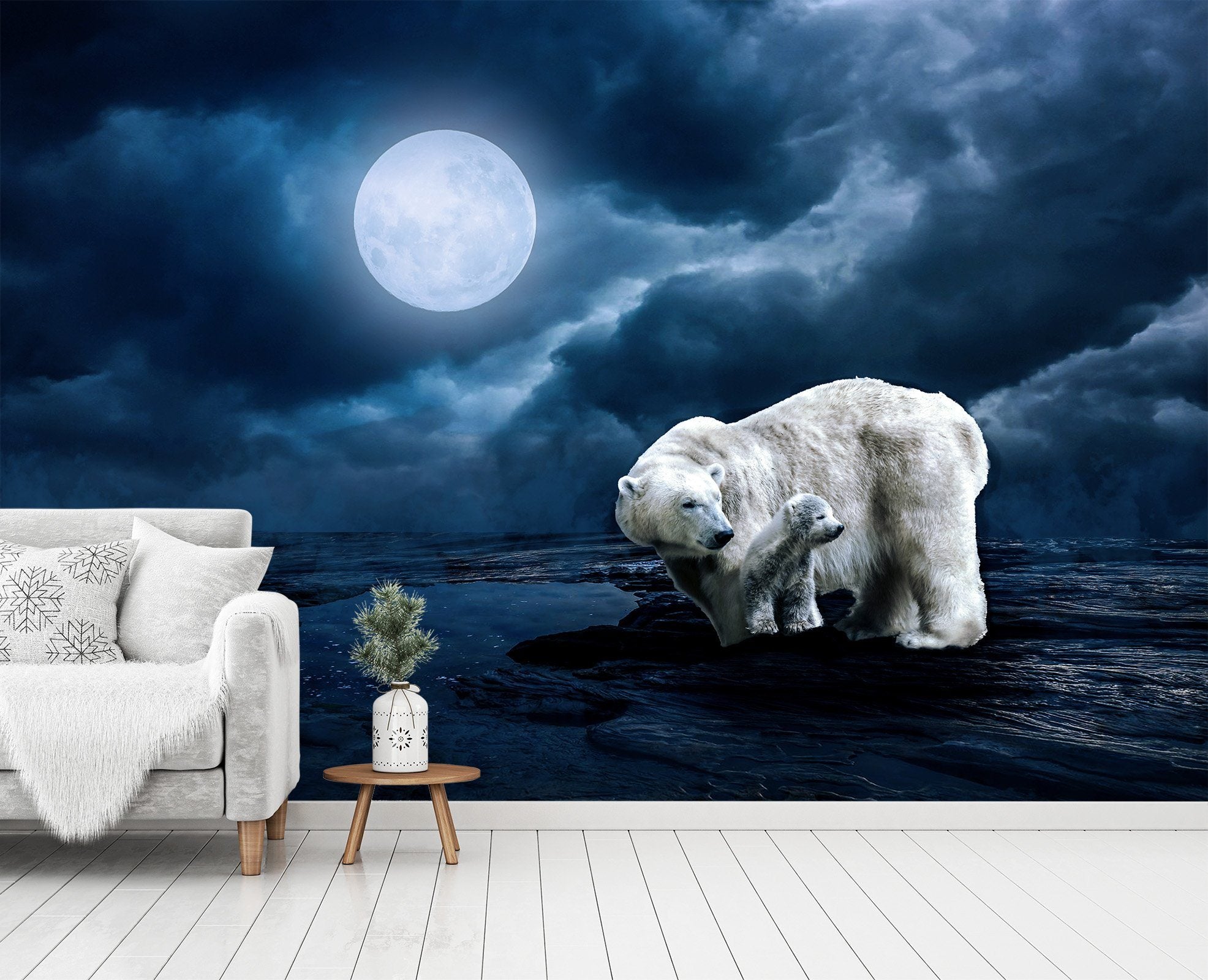 3D Moon Bear 223 Wallpaper AJ Wallpaper 