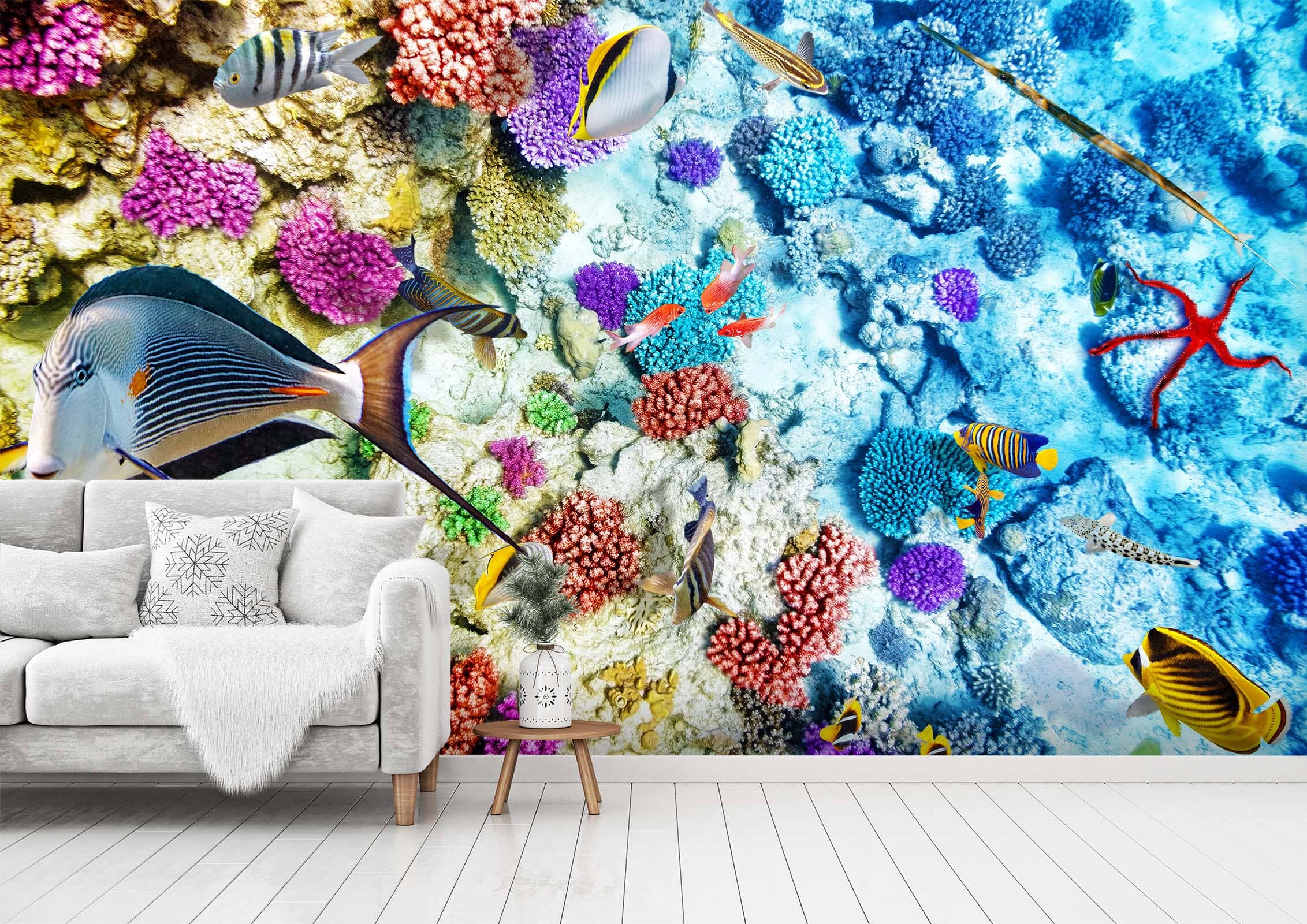 3D Blue Coral 361 Wall Murals Wallpaper AJ Wallpaper 2 