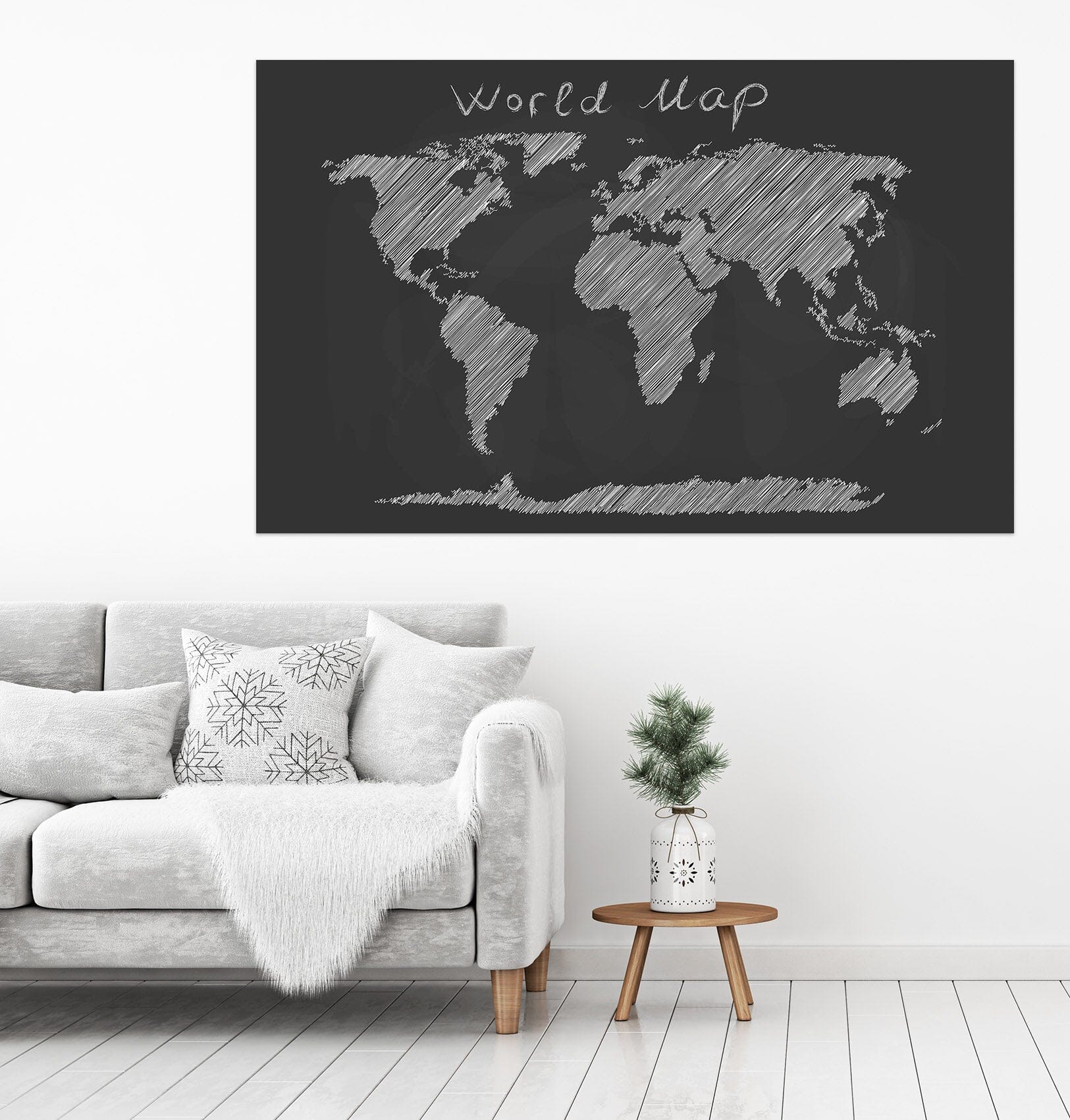 3D Black Painting 232 World Map Wall Sticker Wallpaper AJ Wallpaper 2 